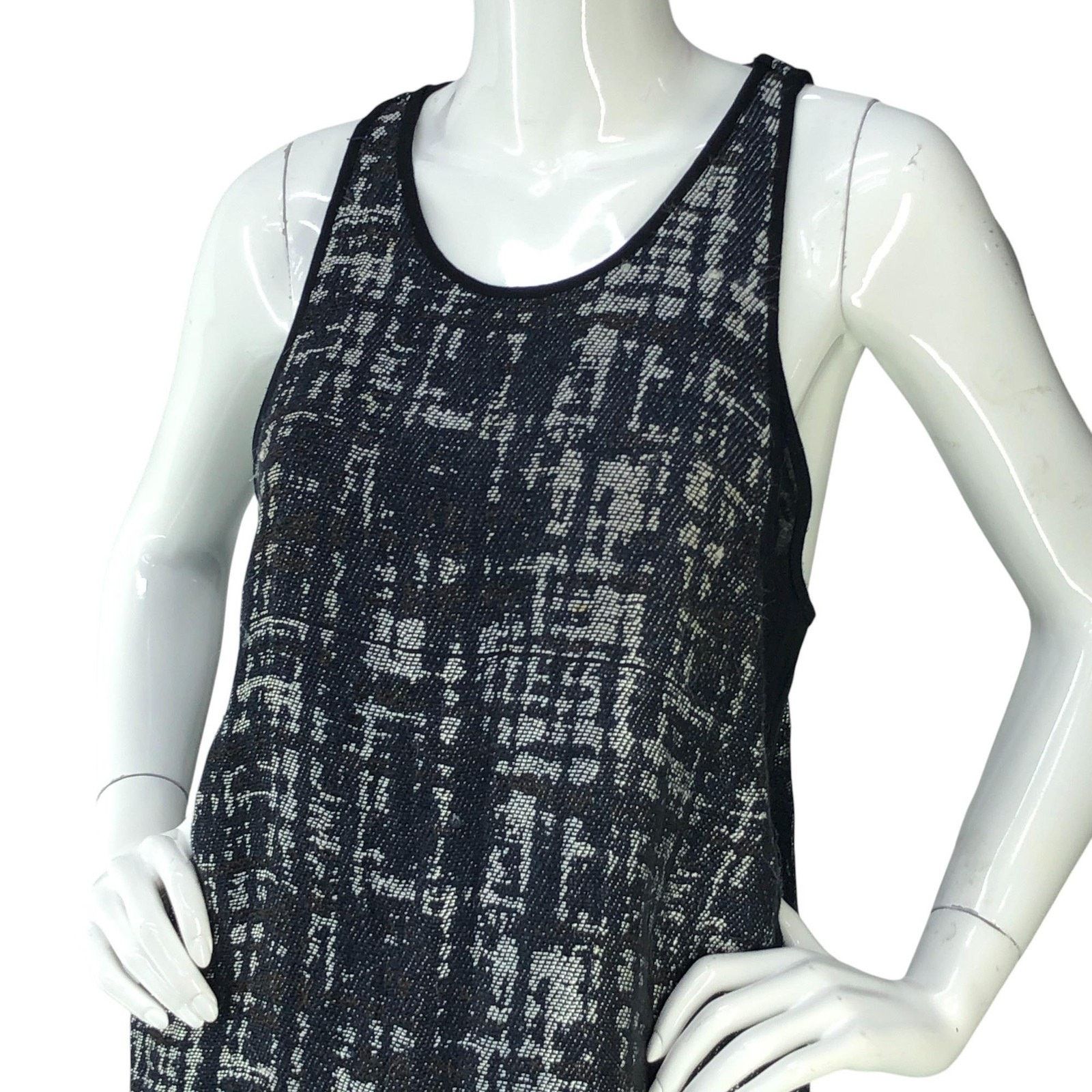 A.L.C. A.L.C. Skirt Set Tank Top L 10 Black White Sleeveless Linen Size 32" / US 10 / IT 46 - 2 Thumbnail
