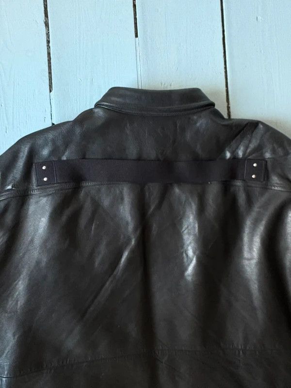 Rick Owens Rick Owens Padded leather “Fog Pocket” overshirt. Size US XL / EU 56 / 4 - 7 Thumbnail