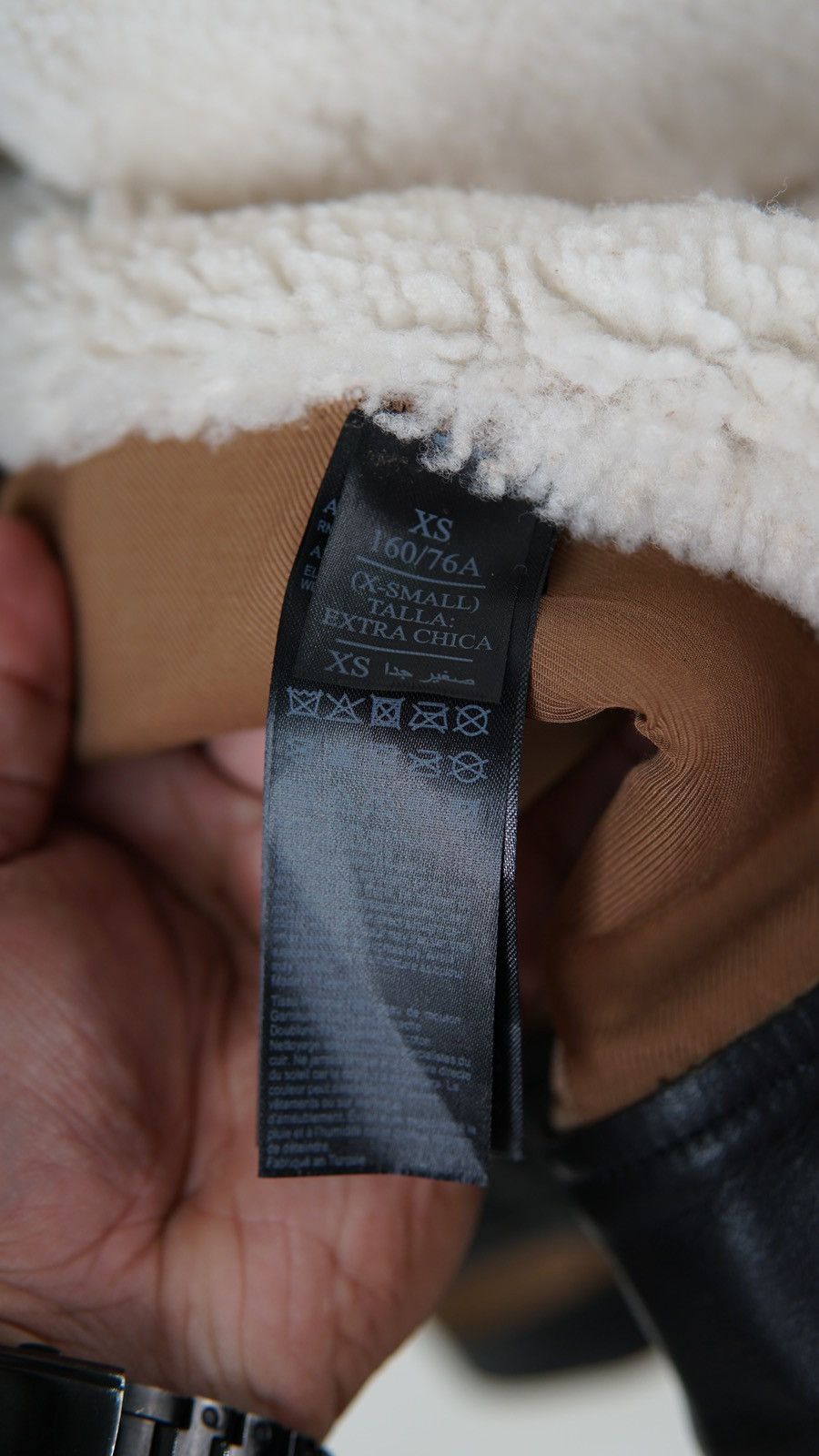 Allsaints Elia Shearling Biker Jacket Size XS / US 0-2 / IT 36-38 - 21 Thumbnail