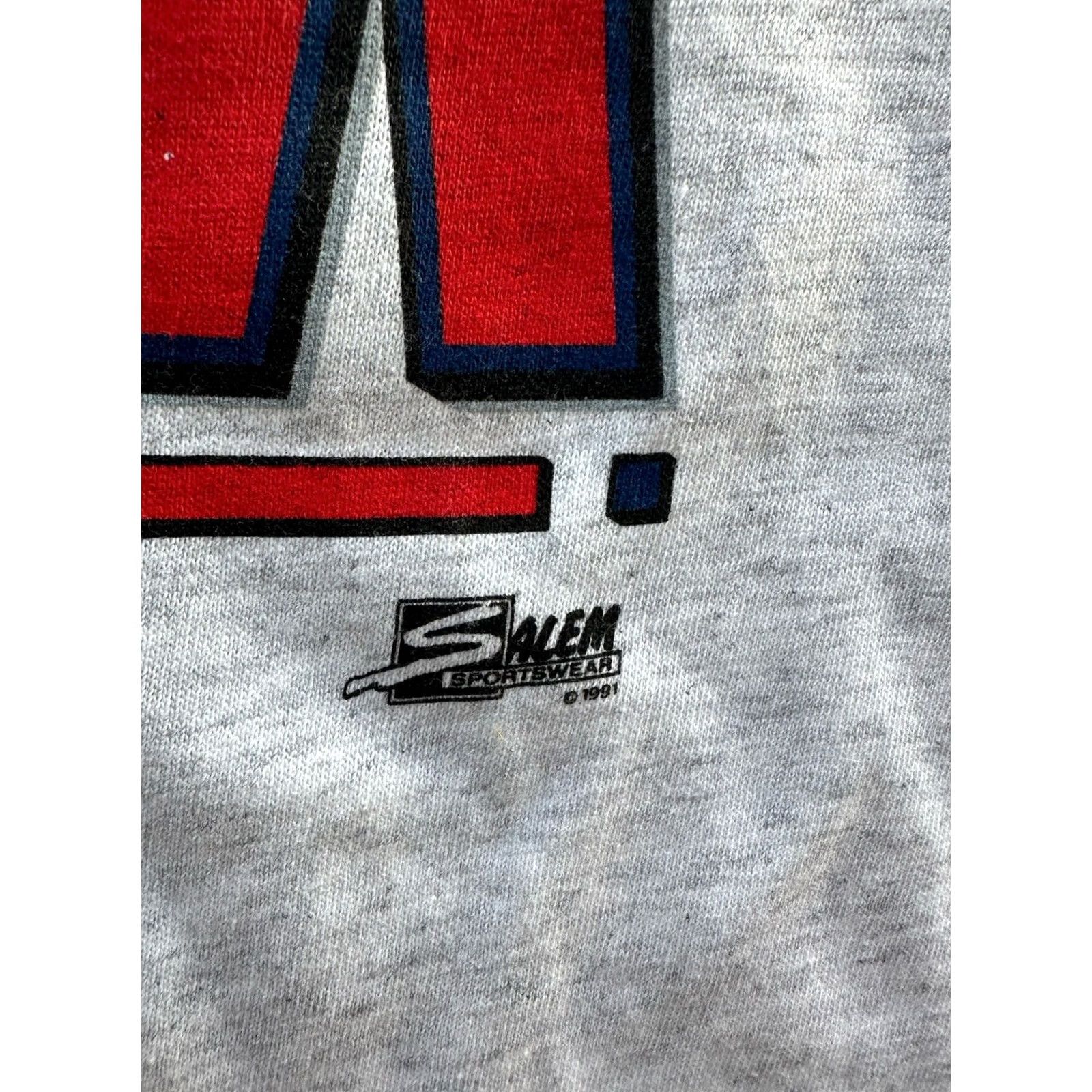 MLB VINTAGE Salem MLB Tee Shirt - Boston Red Sox 1991 Single Stitch - Men XL Gray Shirt Size US XL / EU 56 / 4 - 4 Thumbnail