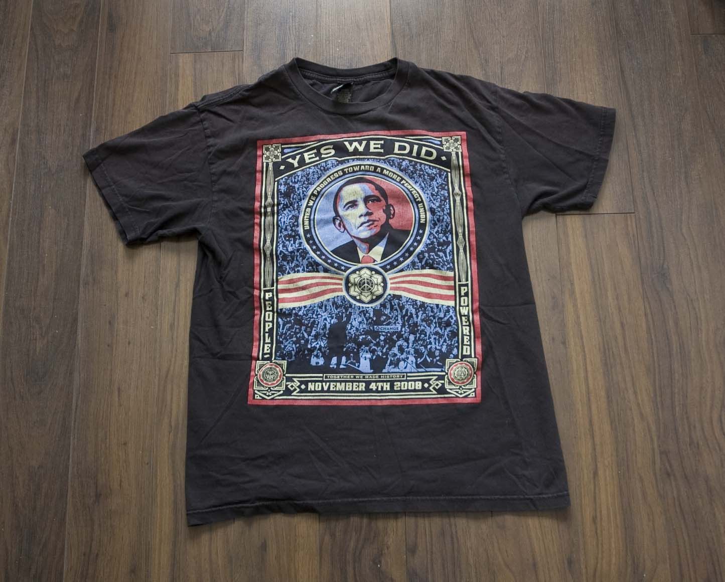 Obey Obey x Barack Obama T Shirt Size M Made in USA Yes We Can Size US M / EU 48-50 / 2 - 1 Thumbnail