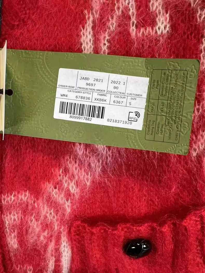 Gucci Mahai hair old flower full LOGO cardigan sweater 2501