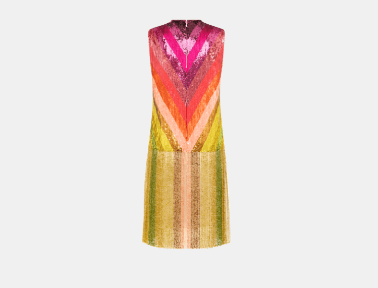Dior o1w1db10326 521R75 Midi Dress in Multicolor Size XL / US 12-14 / IT 48-50 - 2 Thumbnail