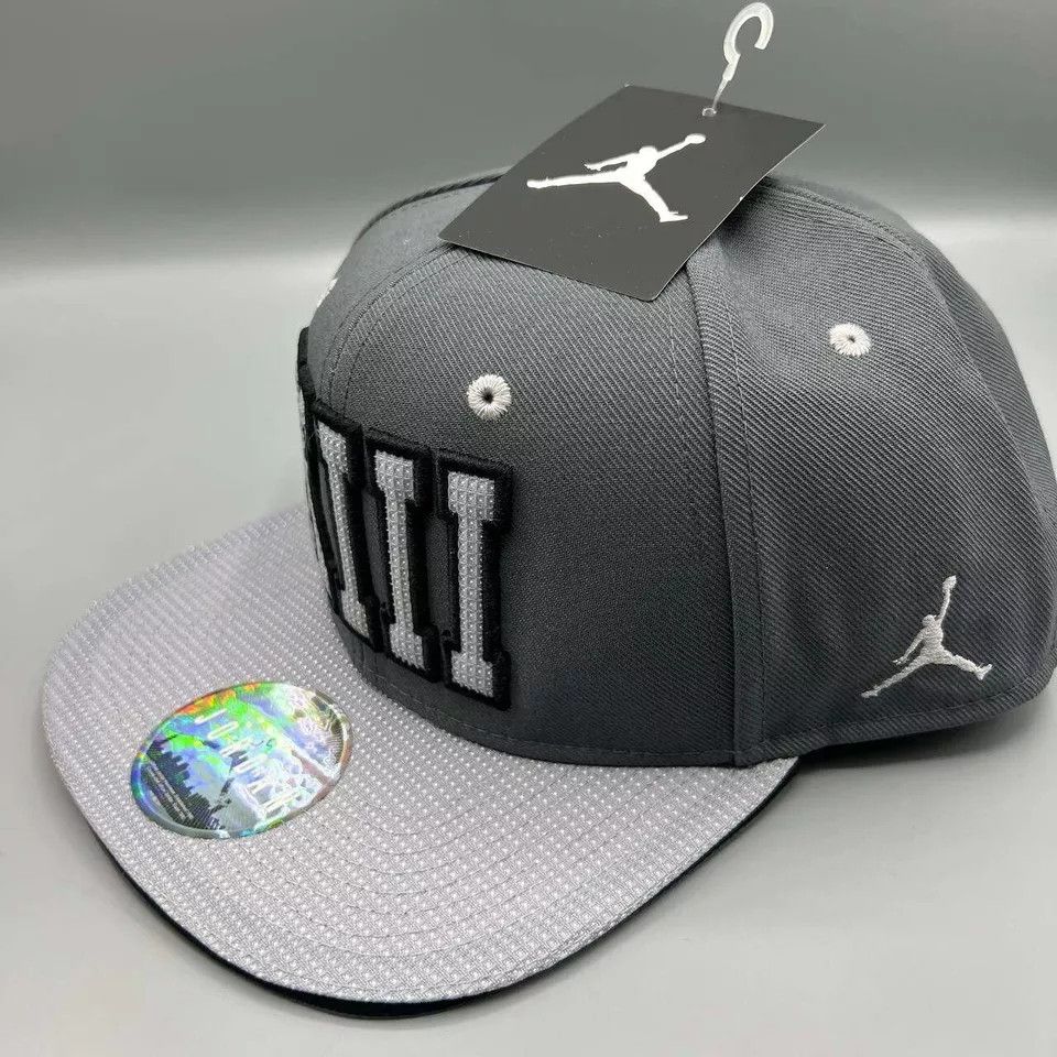 Jordan Brand Air Jordan XIII Hat Men Embroidered Jumpman Snap Back Cap Size ONE SIZE - 2 Thumbnail