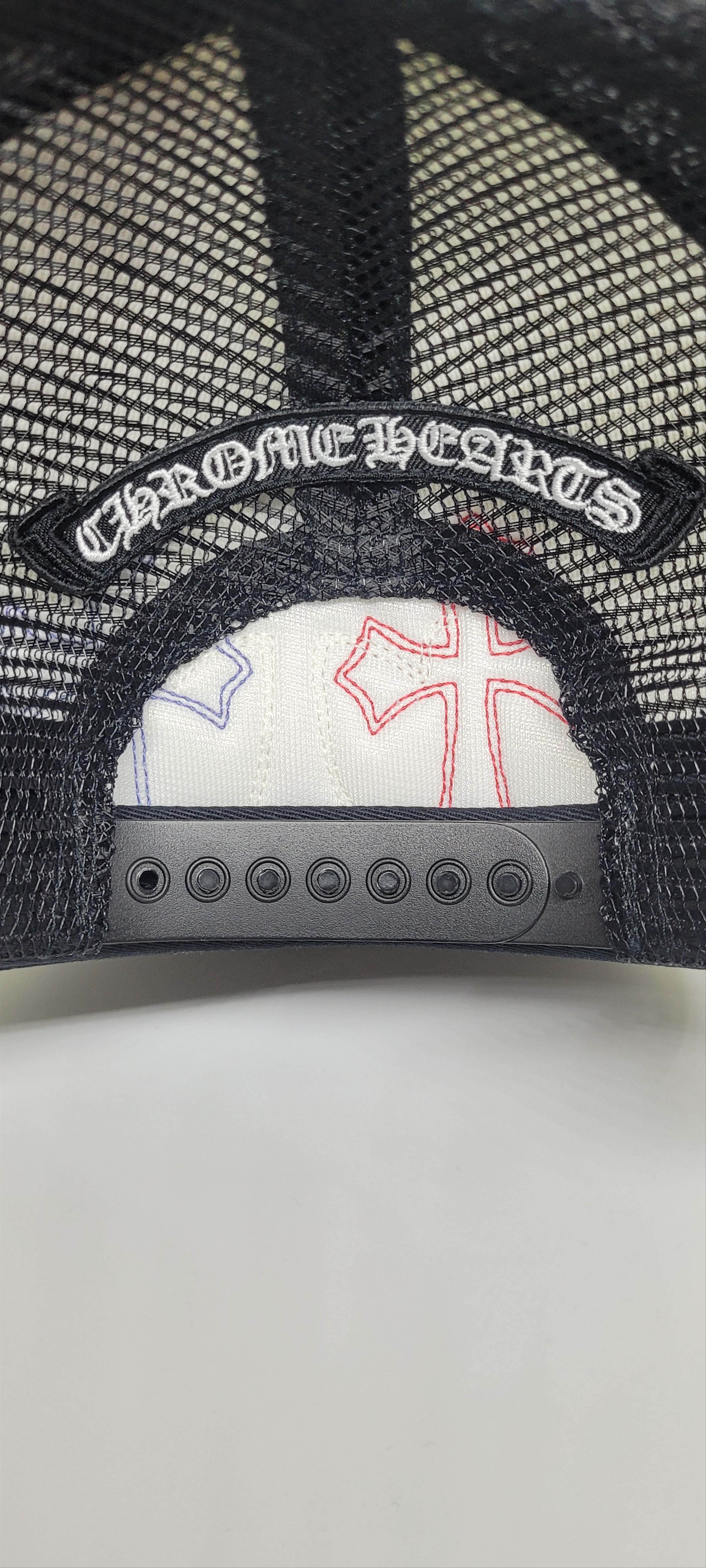 Chrome Hearts Chrome Hearts Trucker Hat Red White Blue Size ONE SIZE - 4 Thumbnail