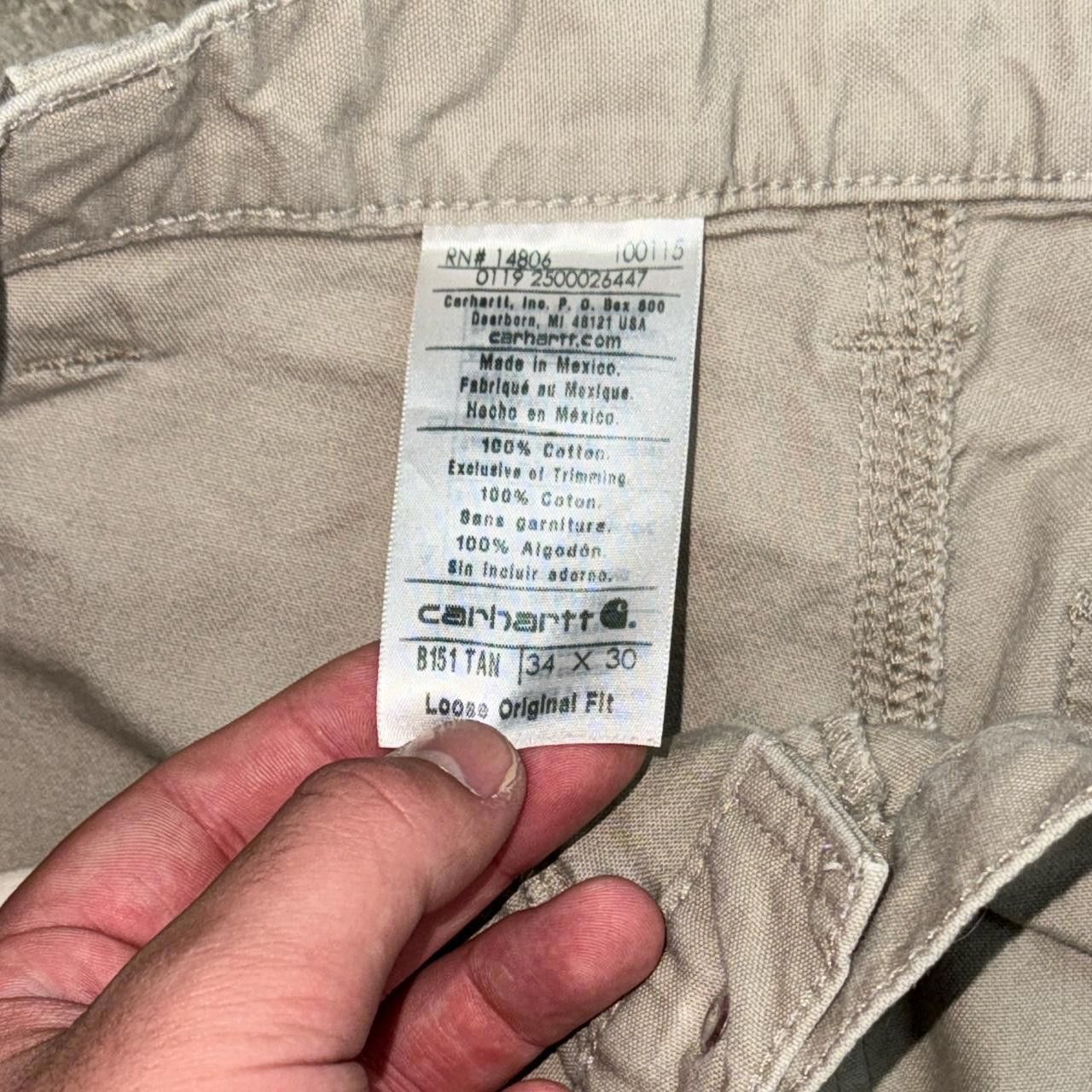 Carhartt Carhartt Men's Cream and Tan Jeans Size US 34 / EU 50 - 4 Thumbnail