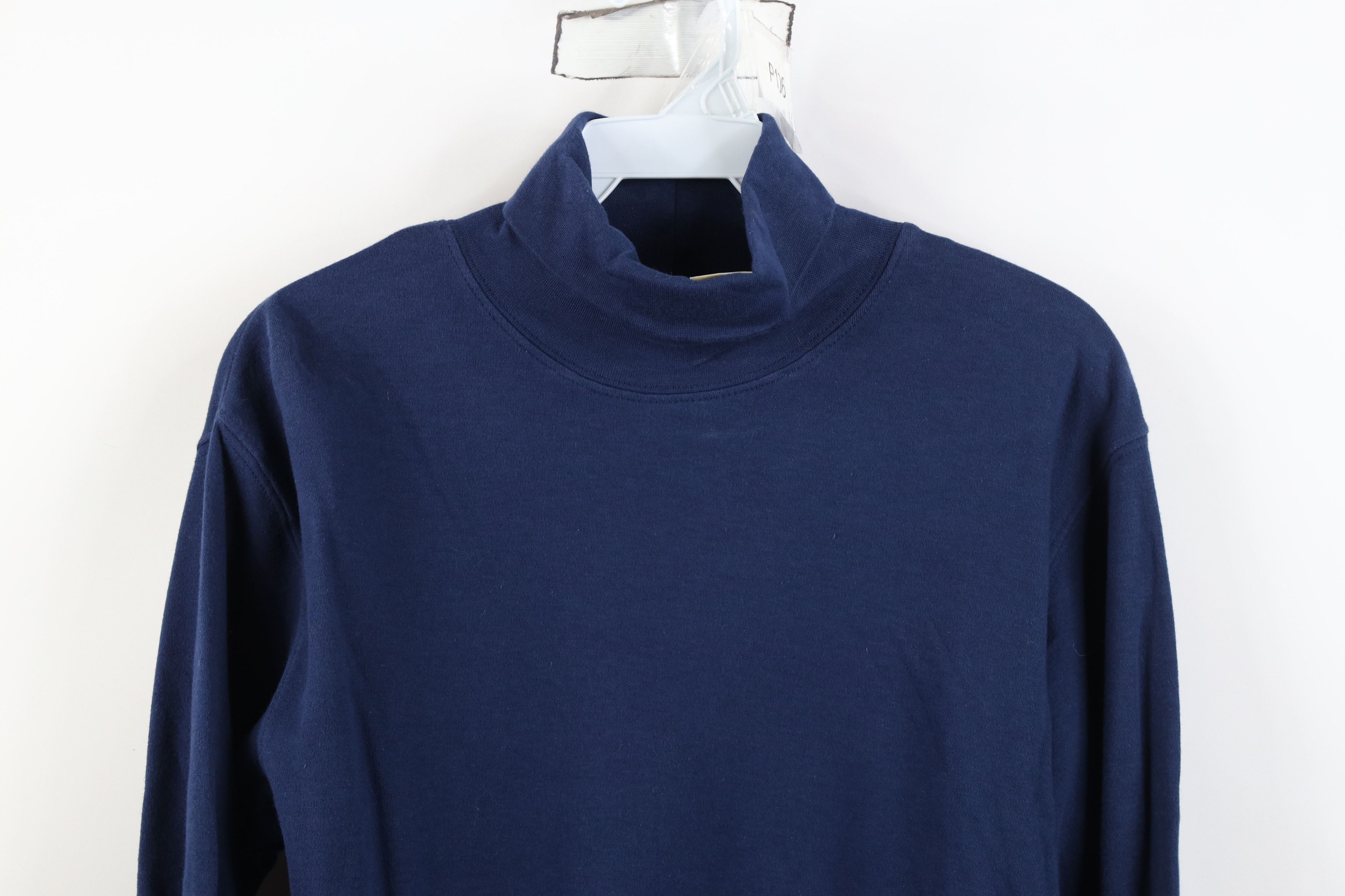 Vintage Vintage 90s Streetwear Blank Turtleneck Long Sleeve T-Shirt Size US M / EU 48-50 / 2 - 2 Thumbnail