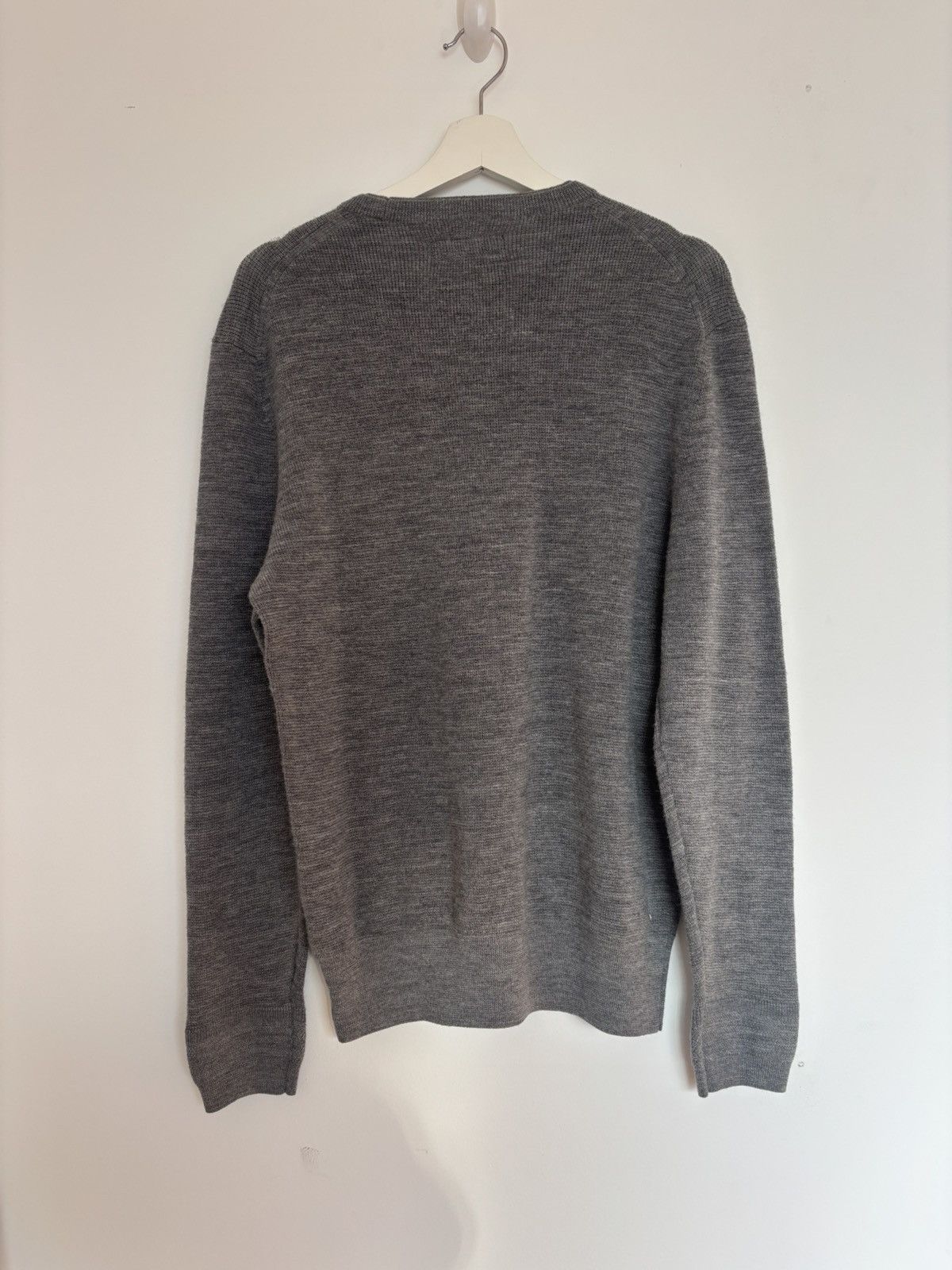 Allsaints AllSaints Grey Merino Wool Crewneck Sweater XL Size US XL / EU 56 / 4 - 4 Thumbnail