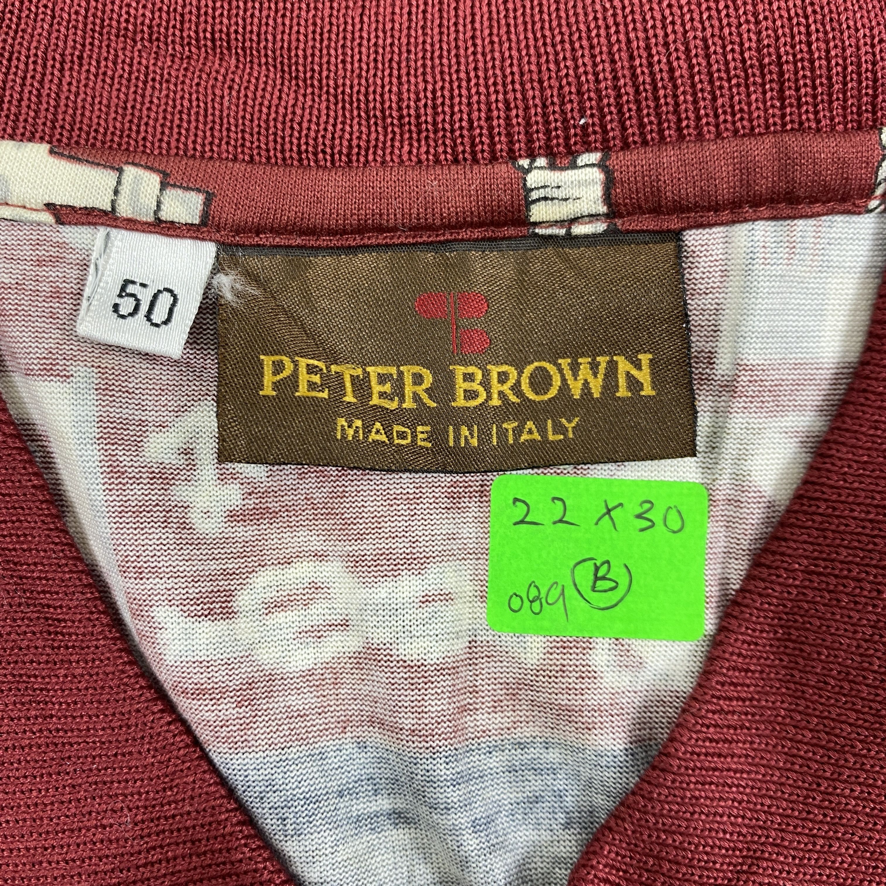 Vintage PETER BROWN Polo Shirt Stripes Medium Polo T Shirt -B089 Size US L / EU 52-54 / 3 - 3 Thumbnail