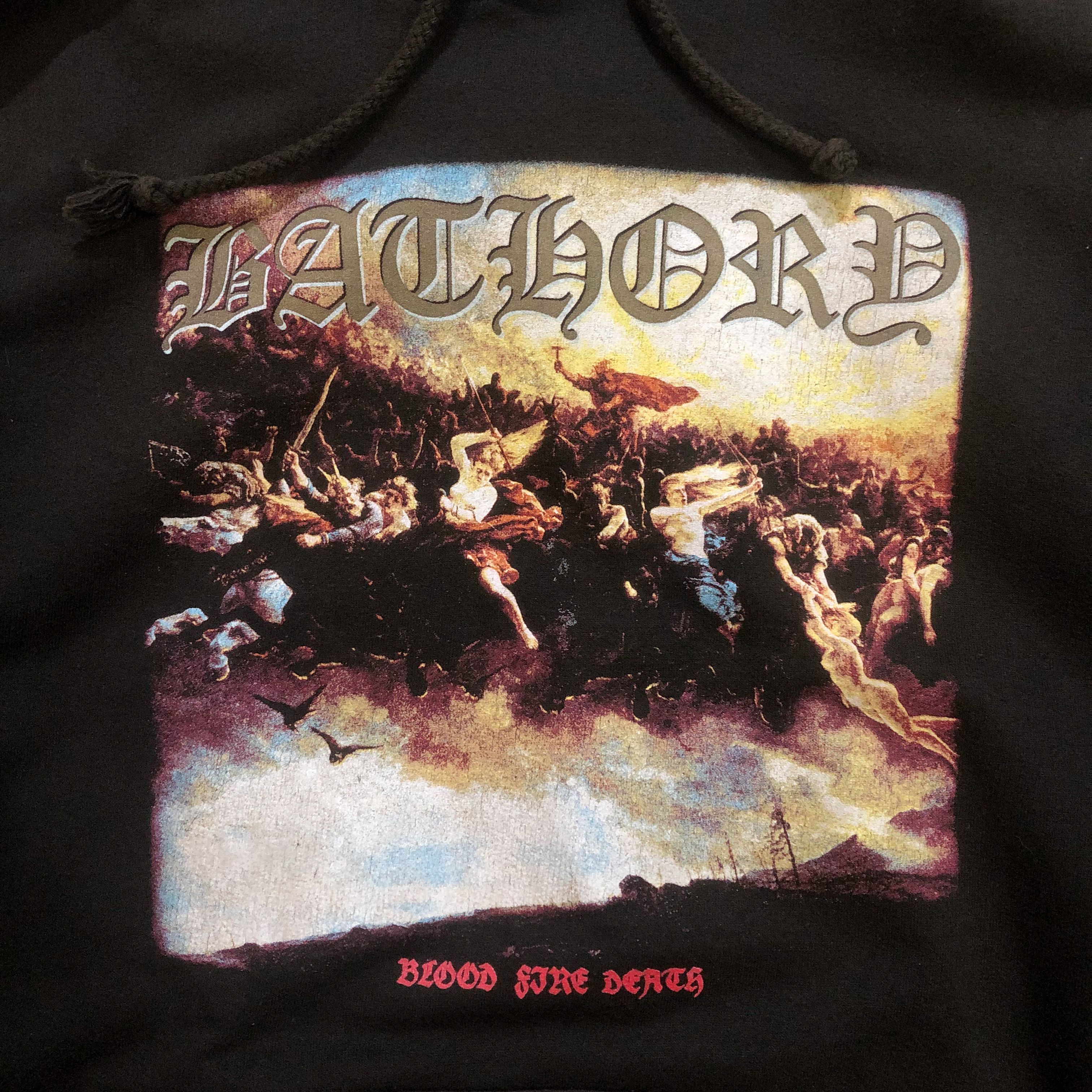 Band Tees Bathory Blood Fire Death Hoodie Sun Faded Aesthetic Size US L / EU 52-54 / 3 - 3 Thumbnail