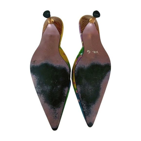 Other Y2K Rainbow Polka Dot Pointed Toe Mules Size US 6 / IT 36 - 7 Thumbnail