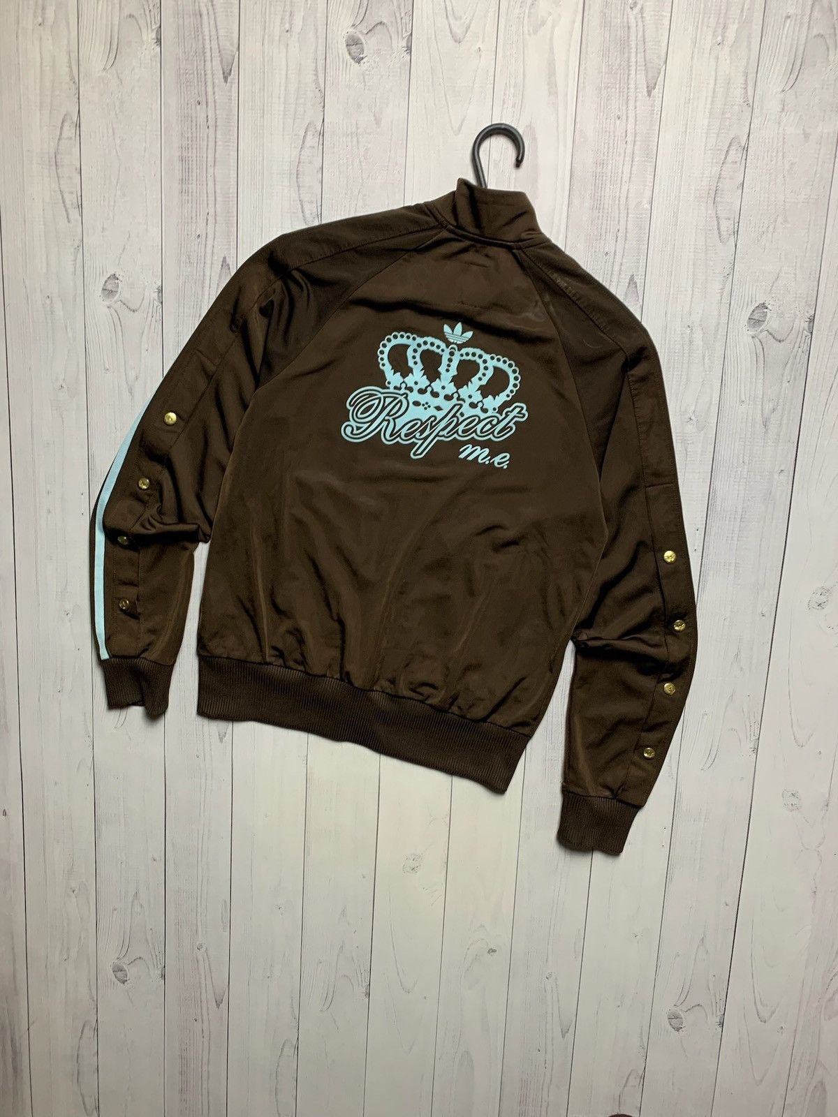 Adidas × Vintage Vintage adidas Respect brown jacket size women M Y2K Crown Size M / US 6-8 / IT 42-44 - 2 Thumbnail