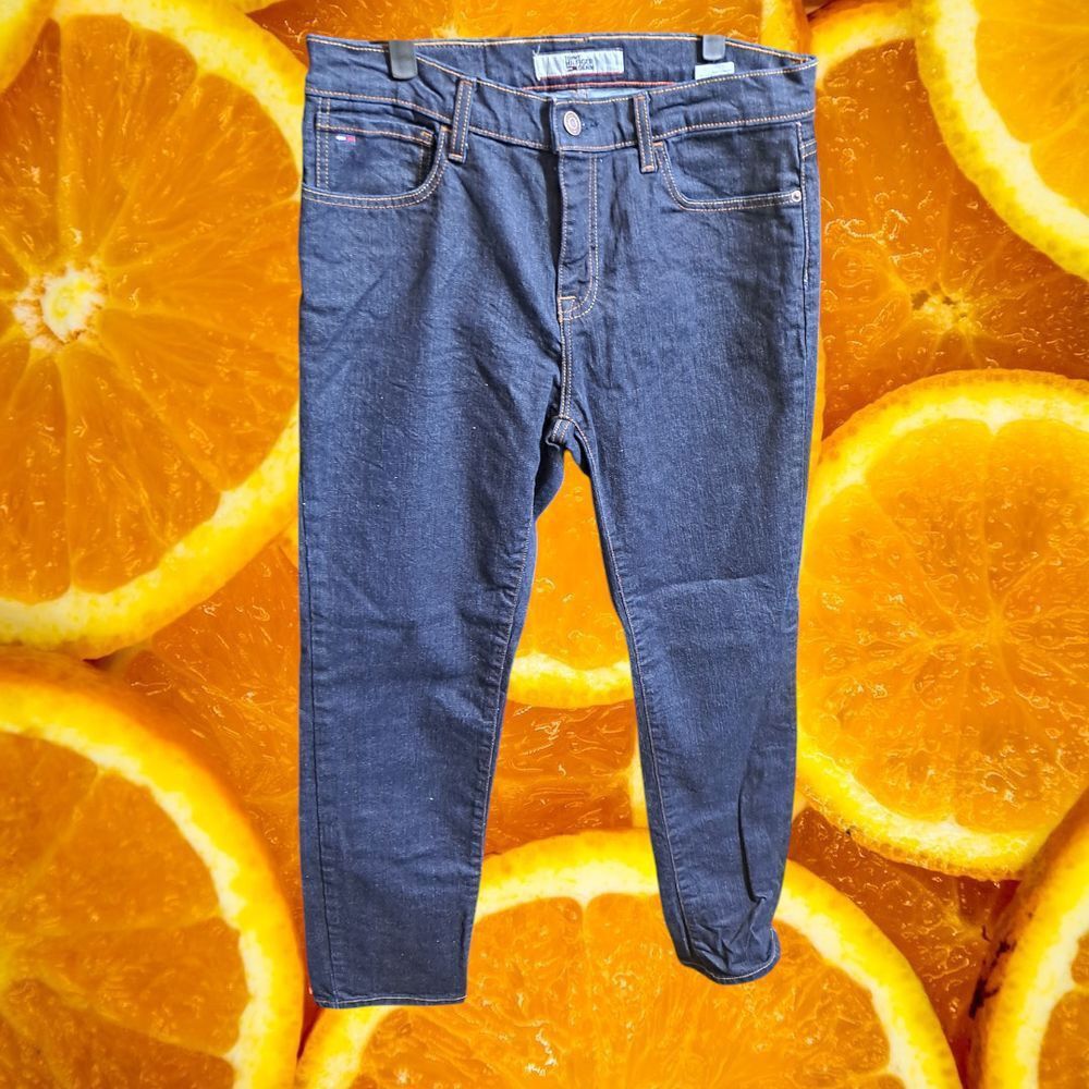 Tommy Hilfiger Tommy Hilfiger Slim Etroite Dark Blue Denim Jeans Classic Fi Size US 34 / EU 50 - 7 Thumbnail