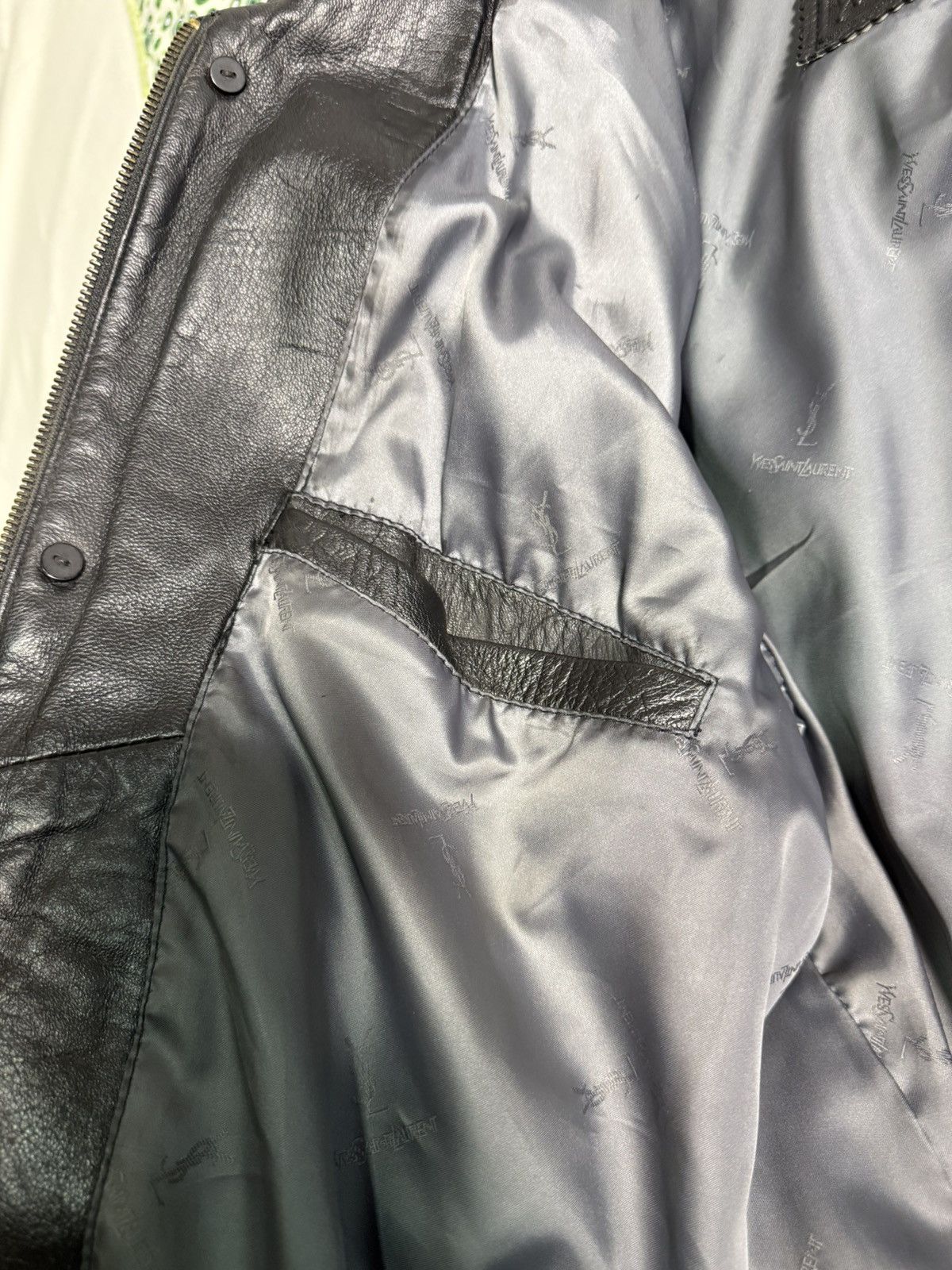 Yves Saint Laurent YSL vintage leather jacket Size US XL / EU 56 / 4 - 14 Thumbnail