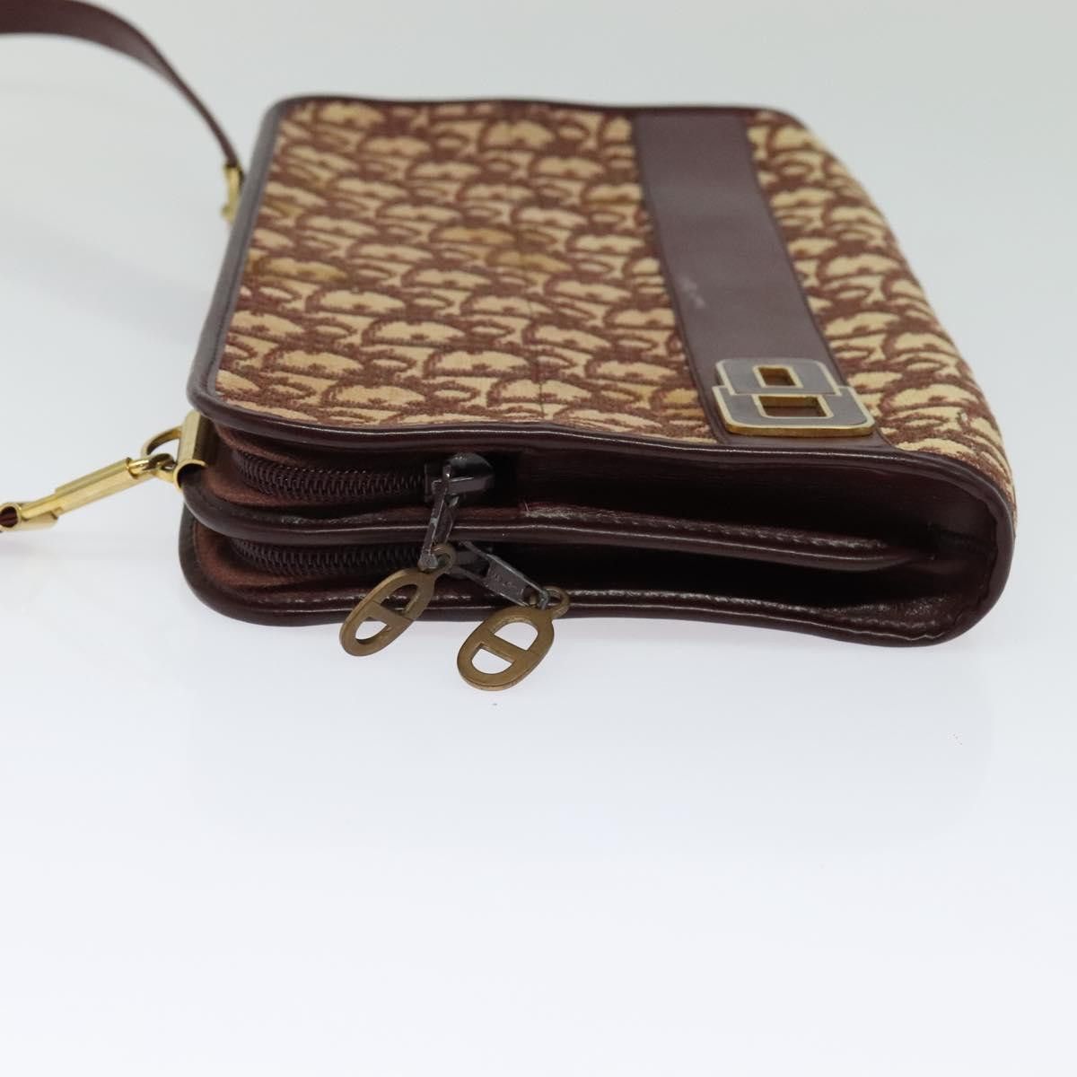 Dior DIOR Trotter Canvas Shoulder Bag Red Gold Size ONE SIZE - 4 Thumbnail
