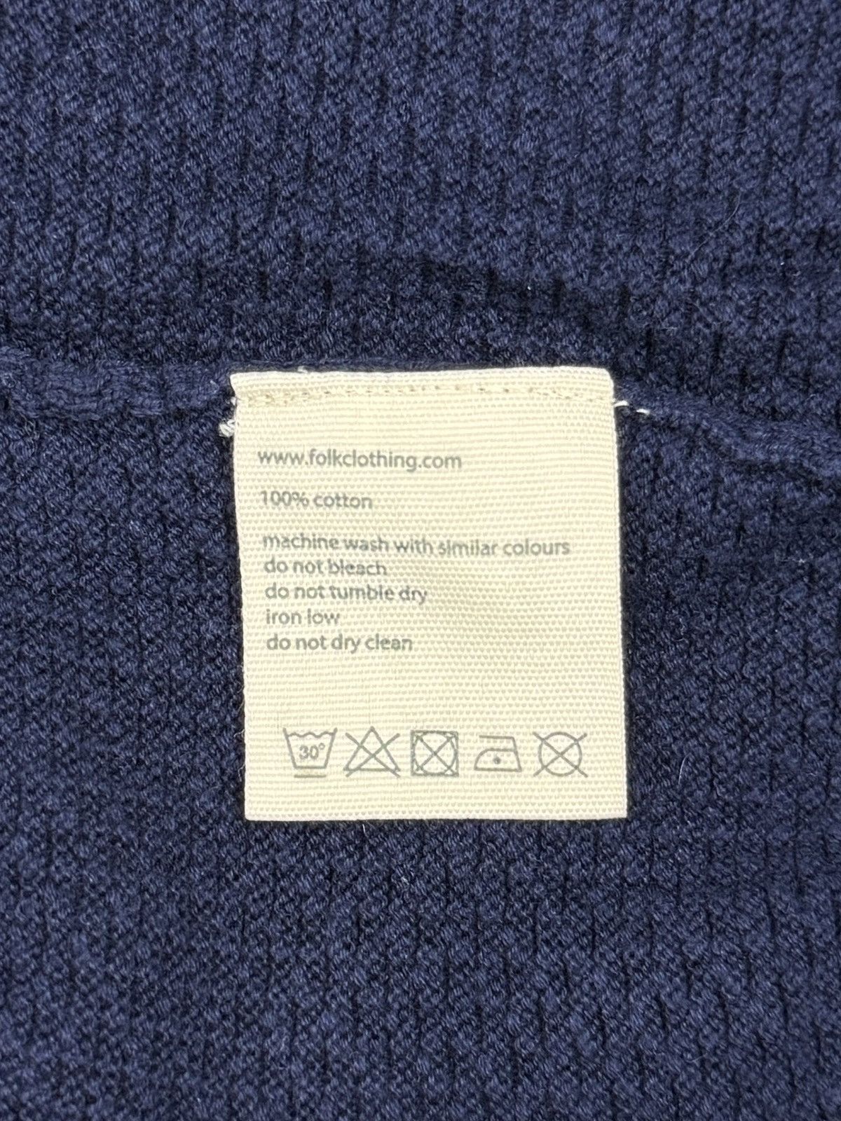 Folk Folk Navy Blue Cotton Button Up Knit Summer Shirt M Size US M / EU 48-50 / 2 - 6 Thumbnail