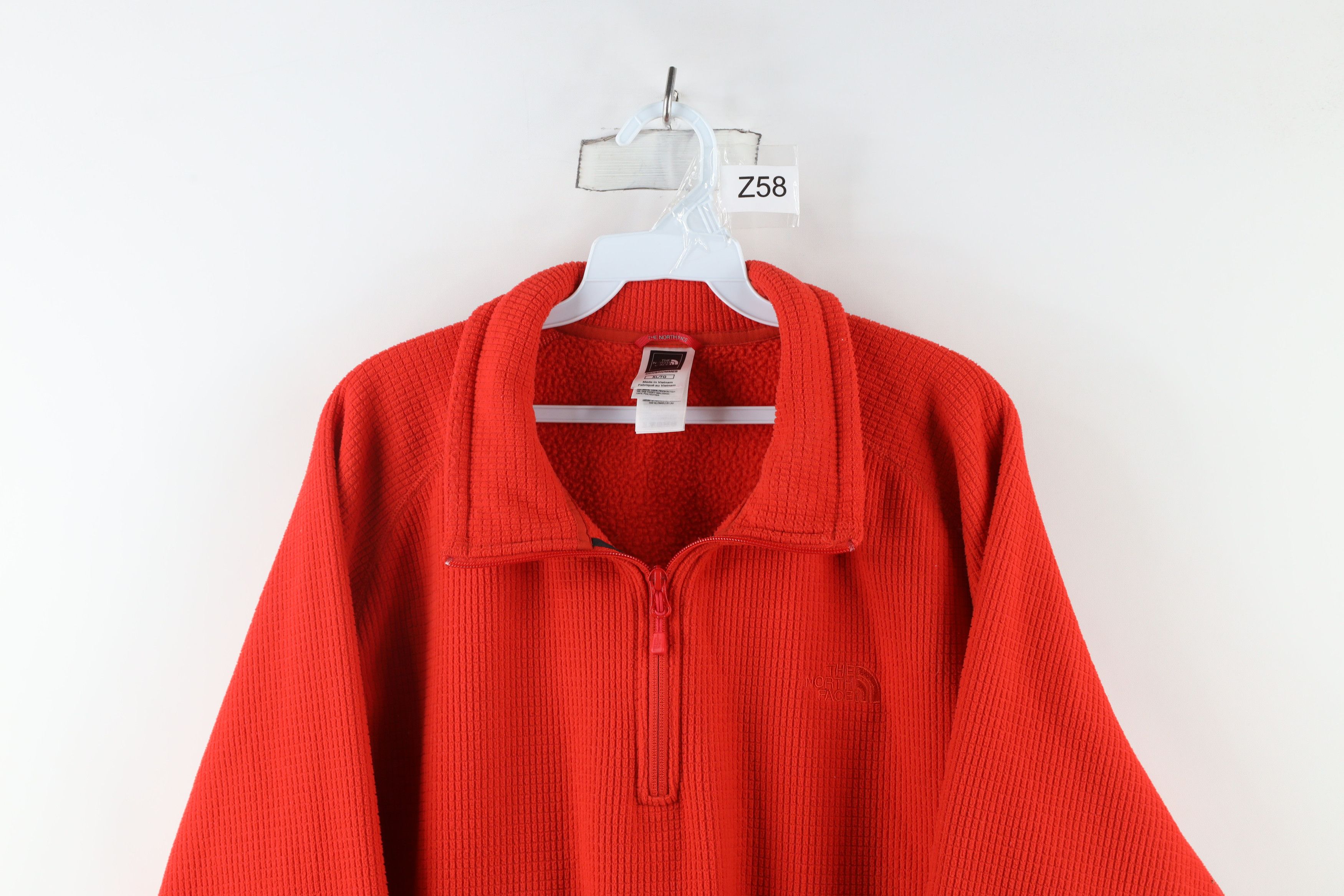 The North Face × Vintage Vintage The North Face Textured Half Zip Sweater Orange Size US XL / EU 56 / 4 - 2 Thumbnail