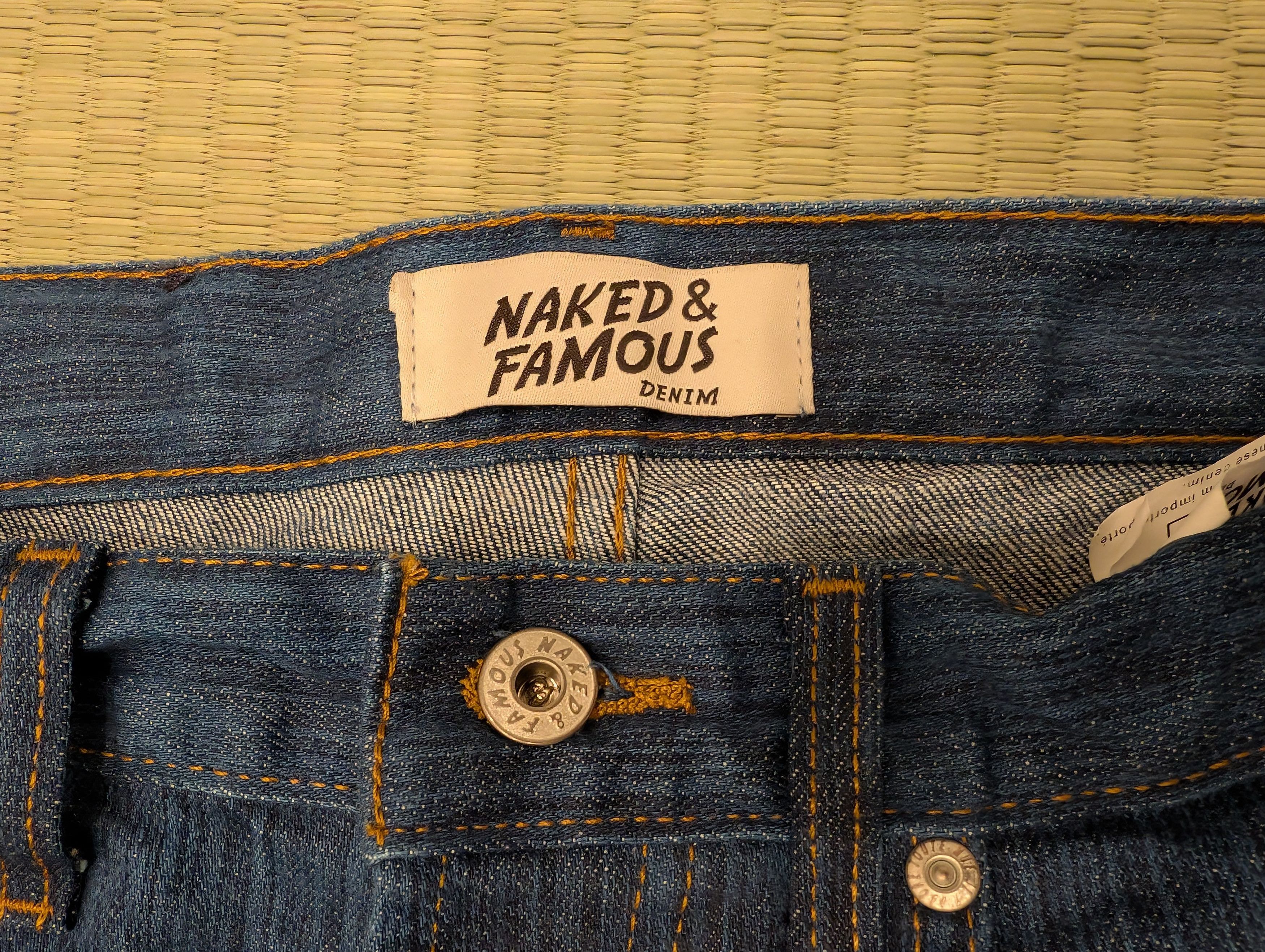 Naked & Famous Naked & Famous Easy Guy Cerulean Kasuri Selvedge Denim Jeans Size US 30 / EU 46 - 3 Thumbnail