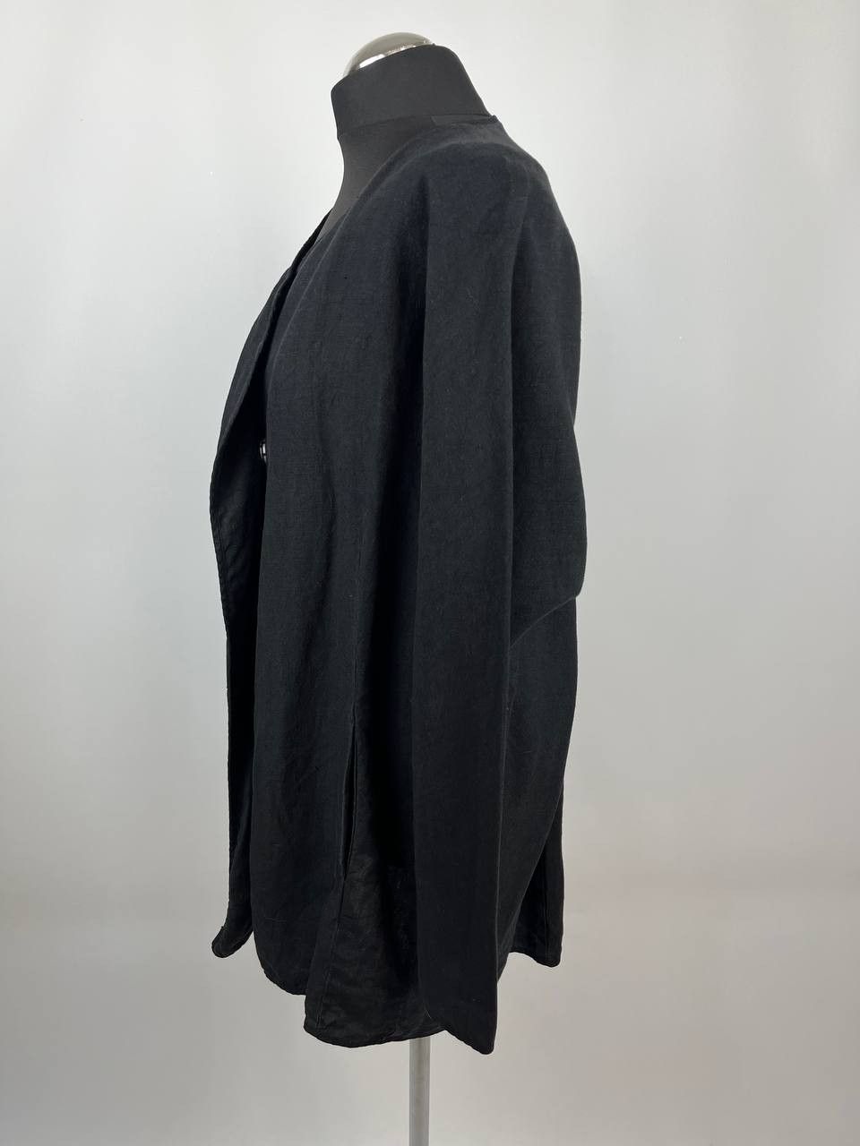 OSKA OSKA 100% Linen Black Jacket Lagenlook Boho Size 3 L/XL Size L / US 10 / IT 46 - 4 Thumbnail