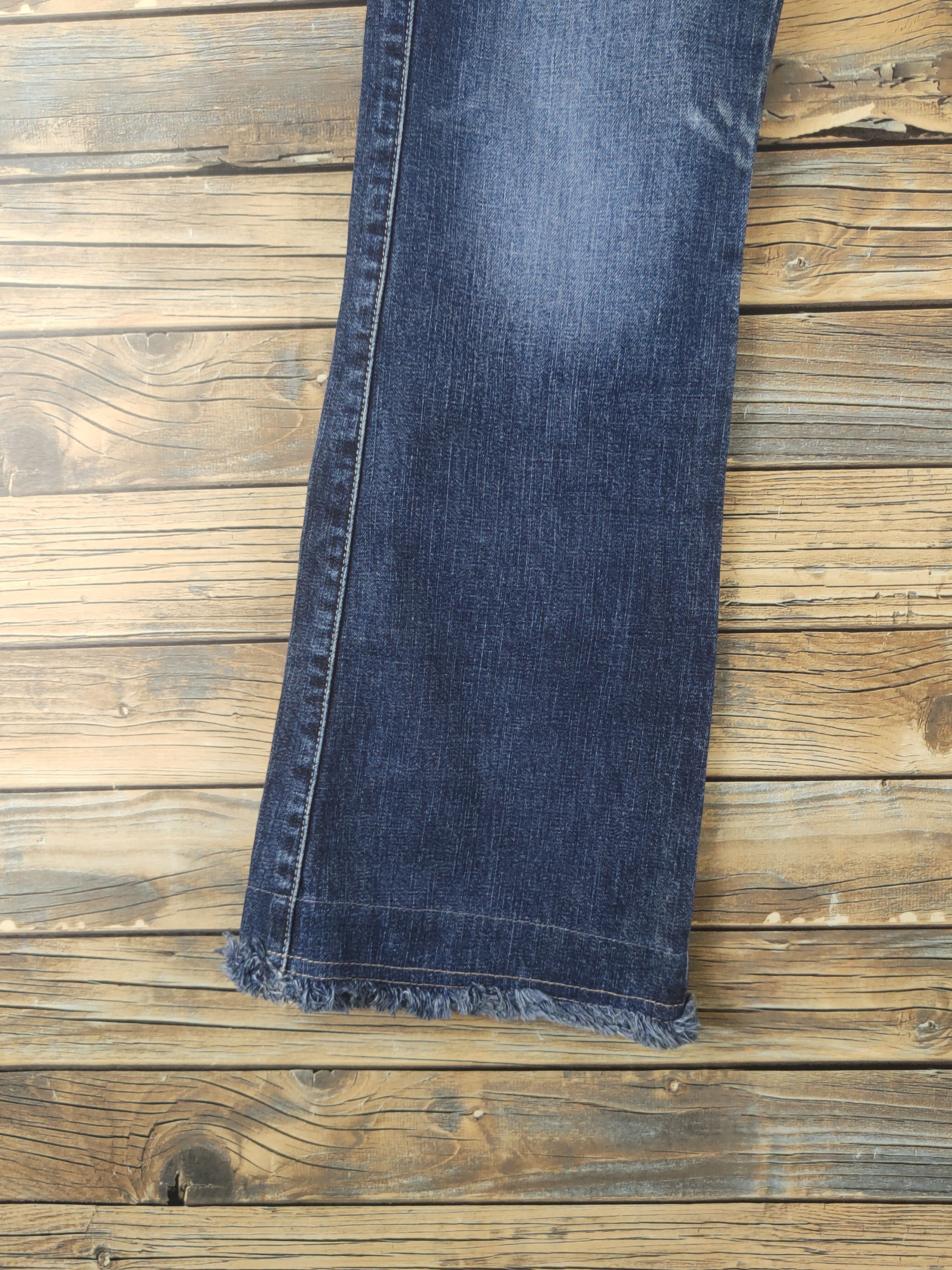 Japanese Brand DL Tanker Zip Blue Distressed Ripped Jeans #1916 Size 26" / US 2 / IT 38 - 4 Thumbnail