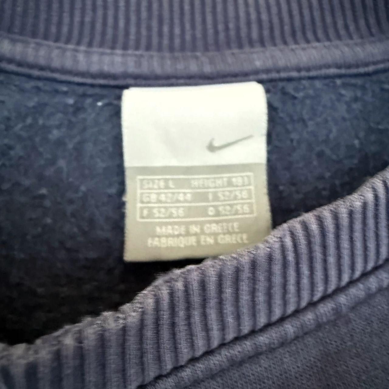 Nike Nike Vintage 90s Center Swoosh Sweaetshirt Navy Spellout Size US L / EU 52-54 / 3 - 5 Thumbnail