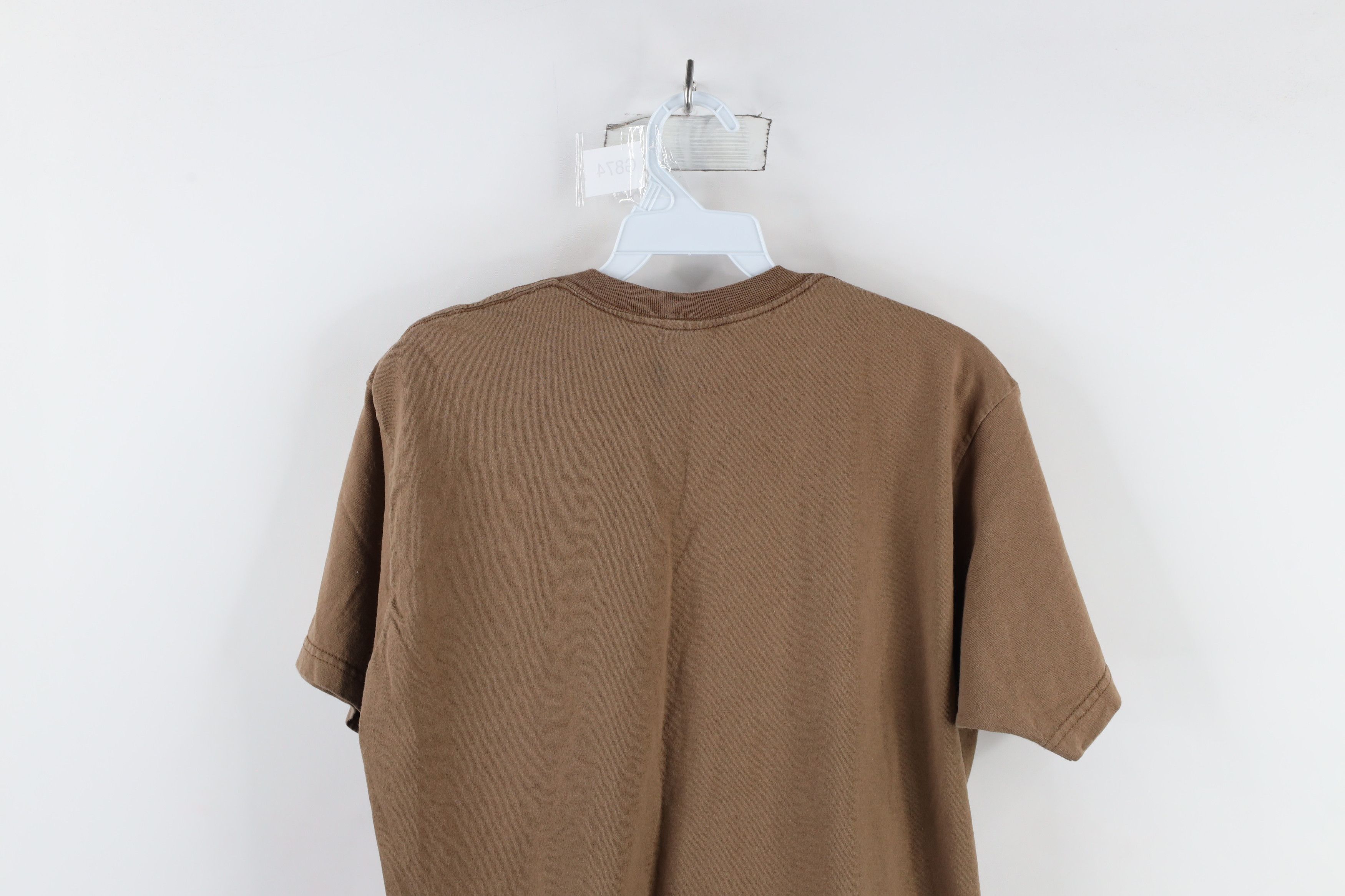 Vintage Vintage 90s Streetwear Short Sleeve T-Shirt Brown Cotton USA Size US L / EU 52-54 / 3 - 9 Thumbnail