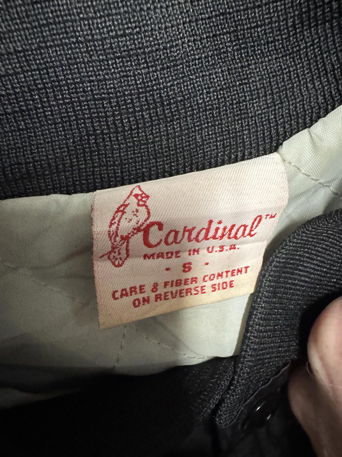 Pierre Cardin Vintage Cardinal Black Satin Varsity Jacket - Size S Size S / US 4 / IT 40 - 5 Thumbnail