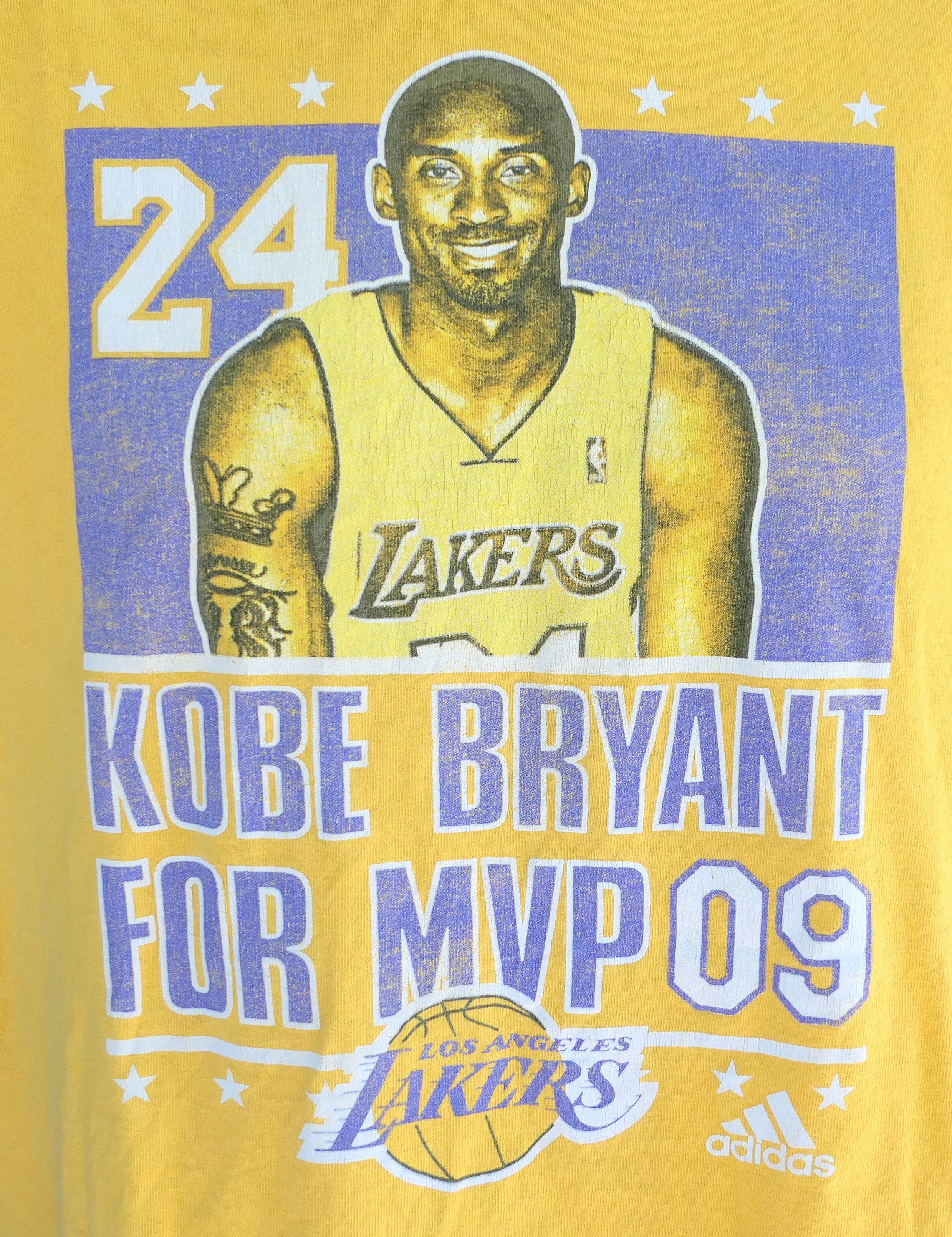 2009 KOBE BRYANT For MVP Los Angeles Lakers T Shirt Large