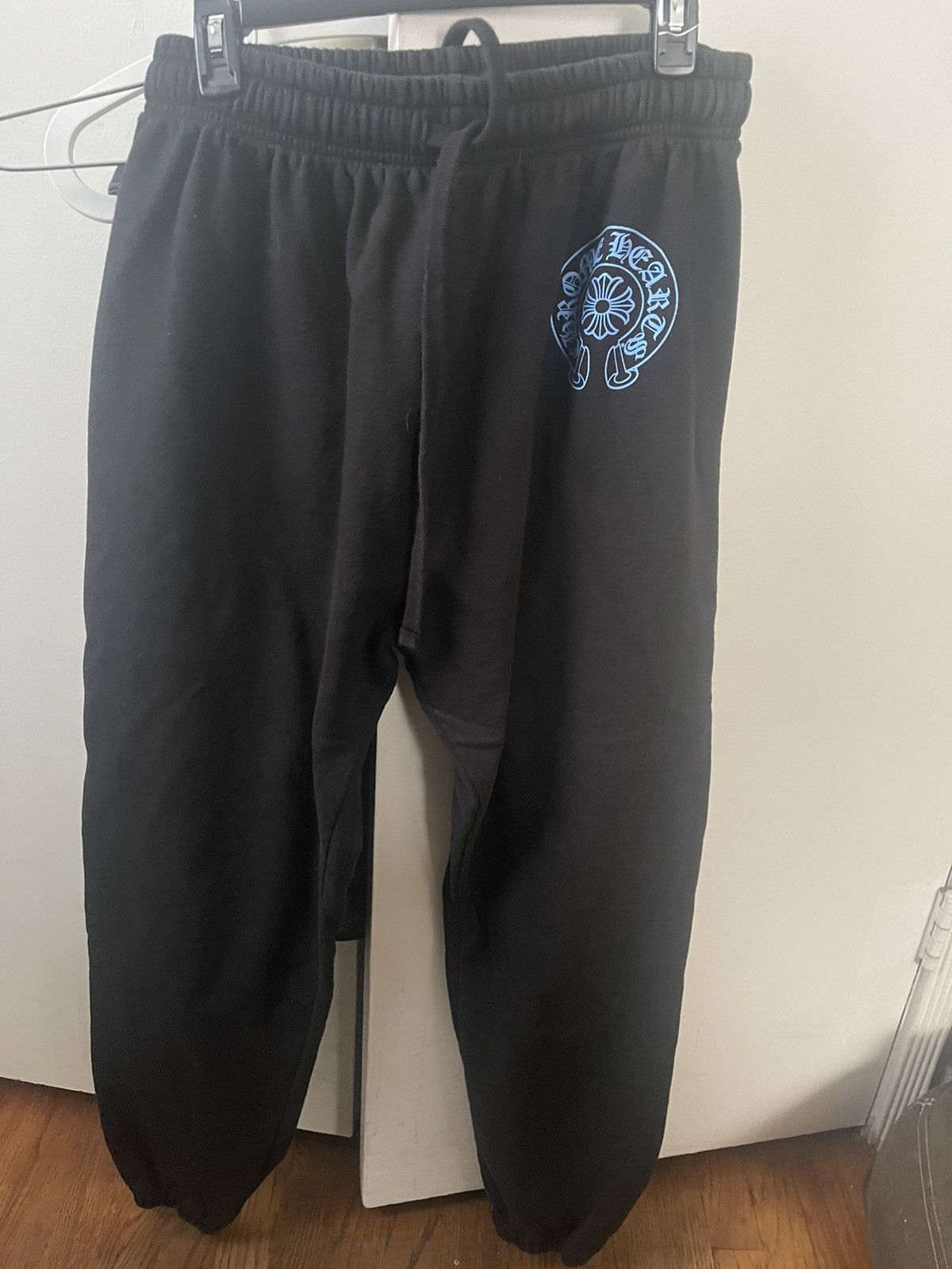 image of Chrome Hearts Sweatpants Online Exclusive Baby Blue in Black, Men's (Size 34)