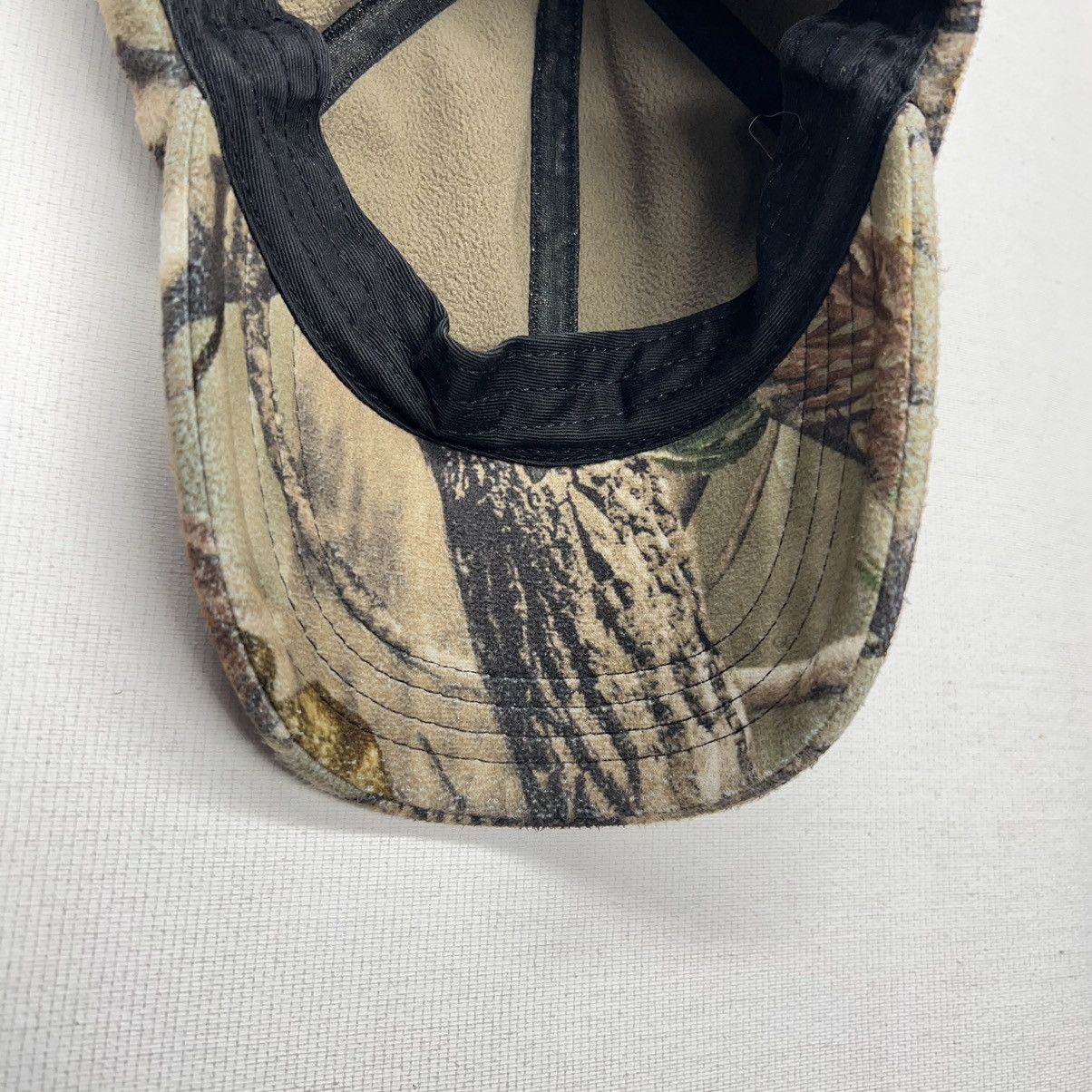 Realtree × Vintage Real Tree Hat Cap Rivers West Fleece Hunting Strap Back Size ONE SIZE - 10 Thumbnail