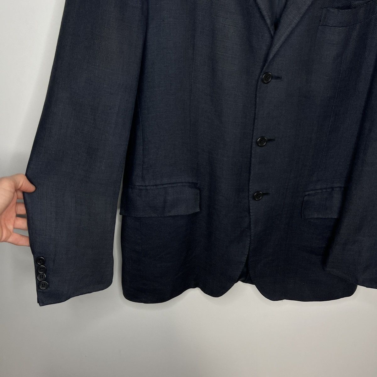 Polo Ralph Lauren × Ralph Lauren Vintage 90s Polo Ralph Lauren Wool/Linen Blazer 42R Size 42R - 6 Thumbnail