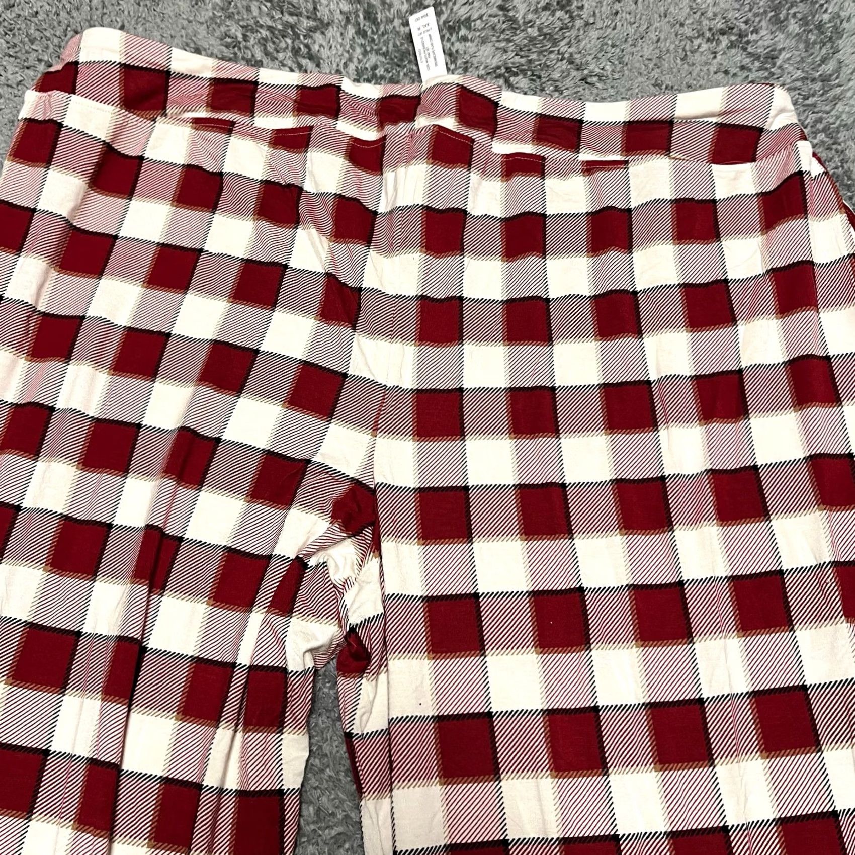 Vintage Soma Pajama Lounge Pants Womens XXL Red Plaid Stretch Sleep Pants Size 40" / US 18 - 6 Thumbnail