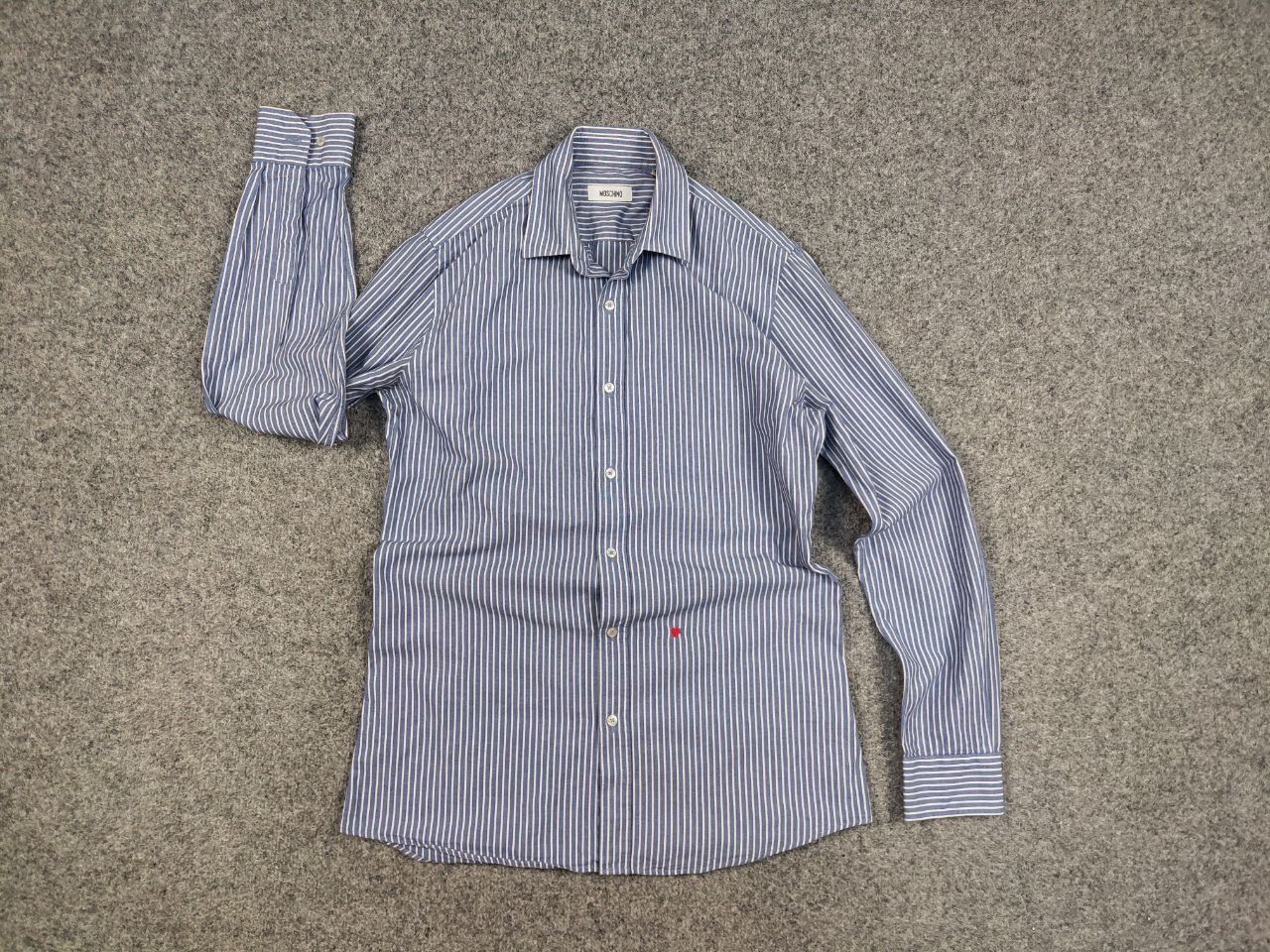 Moschino Moschino Design Casual Striped Minimalist Logo Button Shirt Size US M / EU 48-50 / 2 - 13 Thumbnail