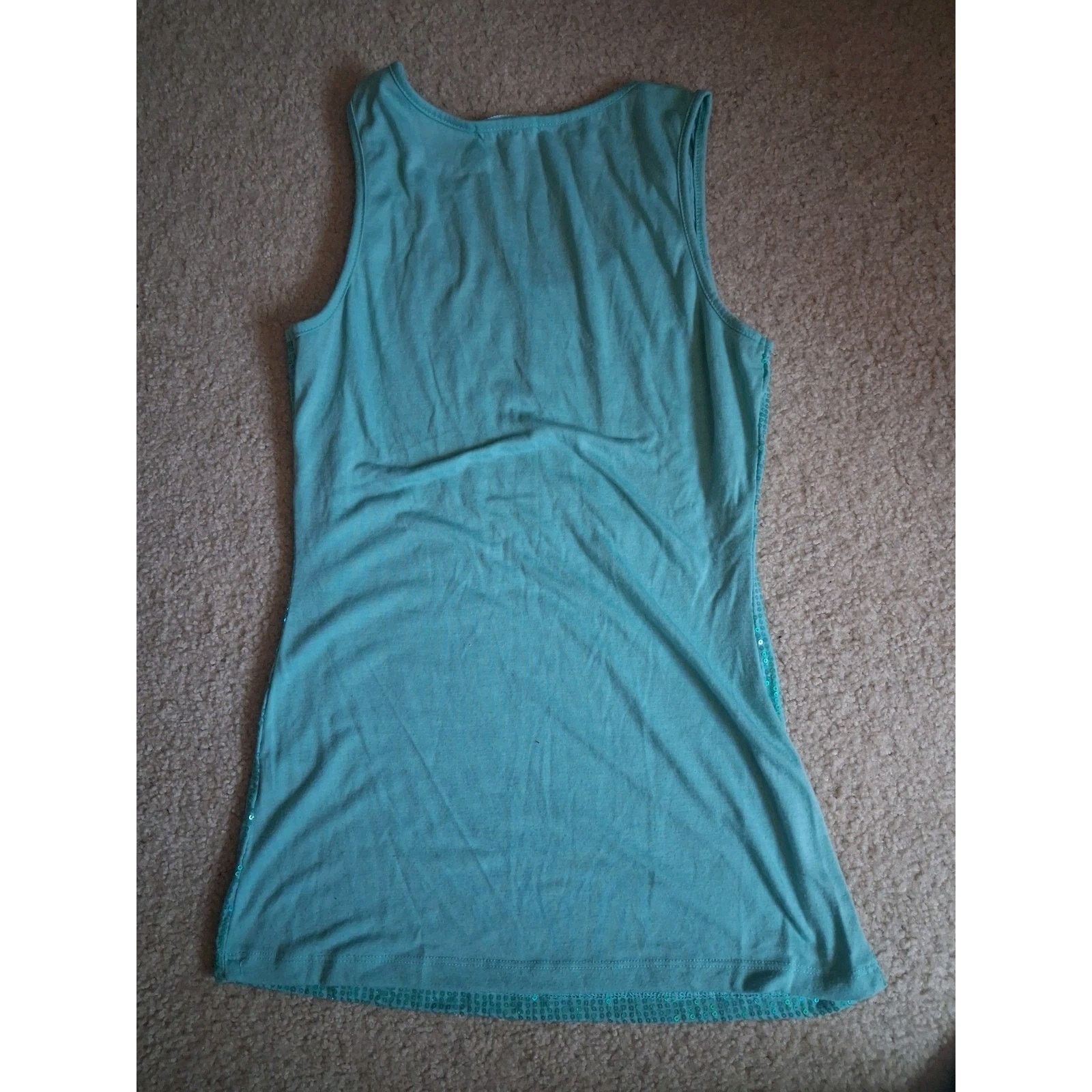 Maurice Lacroix maurices Women's Blue Sequin Sleeveless Tank Top S Regular Size S / US 4 / IT 40 - 3 Thumbnail