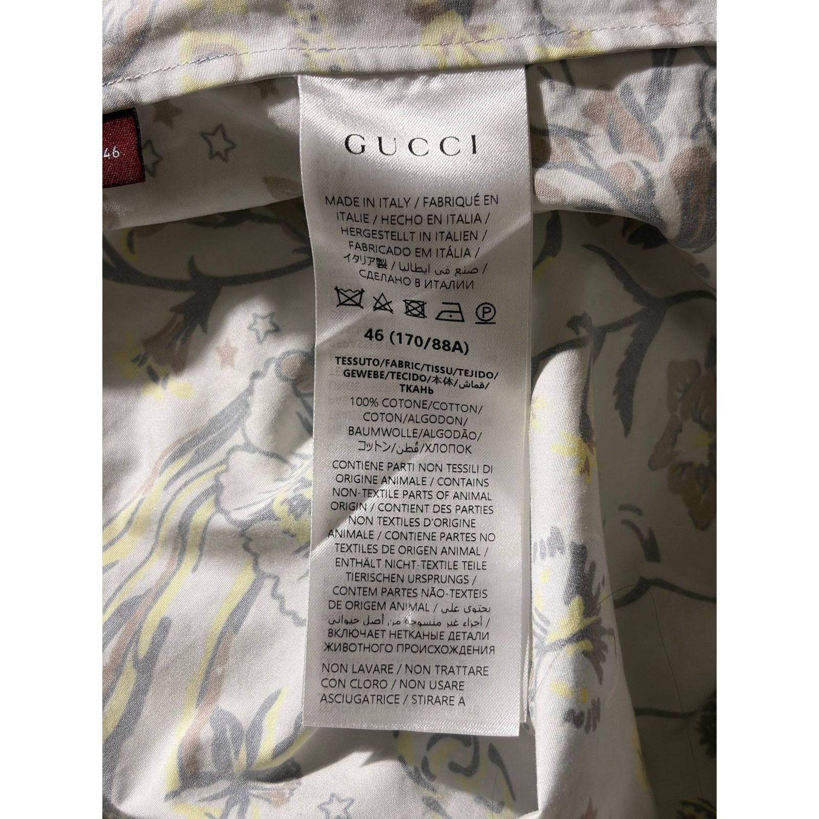 Gucci Gucci 2024 Collection by Sabato De Sarno Printed Shirt Size US S / EU 44-46 / 1 - 8 Thumbnail