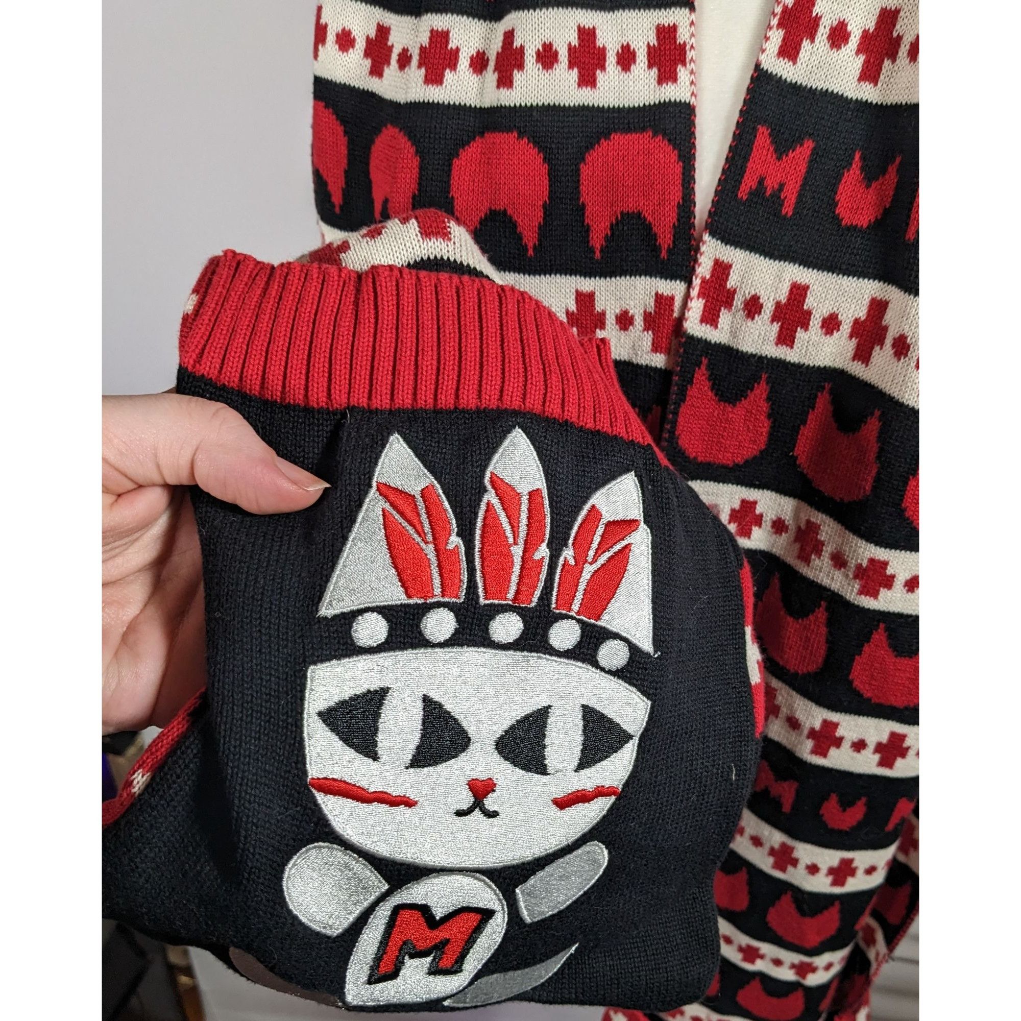 Other Azona A02 Black And Red Reversible Cat Scarf With Pockets Size ONE SIZE - 10 Thumbnail