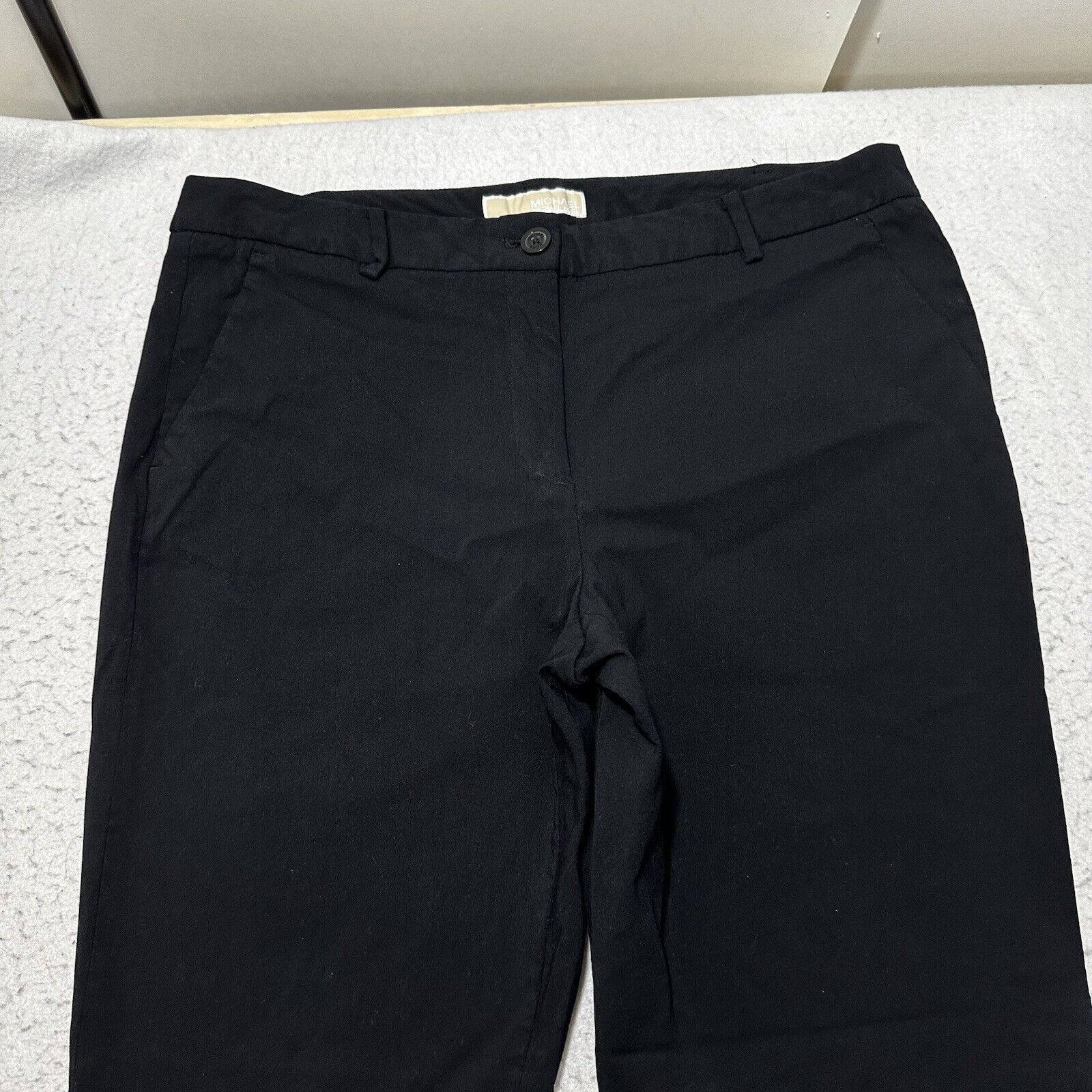 Michael Kors Michael Kors 12 Flat Front Black Dress Pants 27" Inseam Size 34" / US 12 / IT 48 - 2 Thumbnail