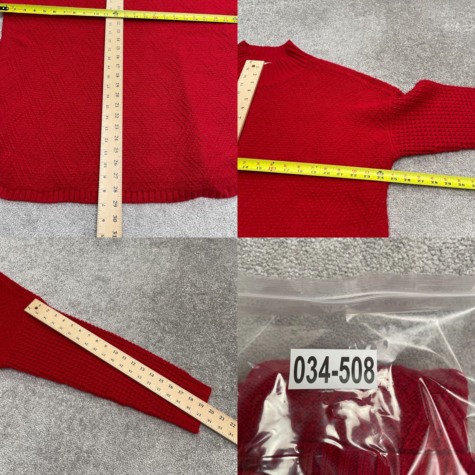 Coldwater Creek Coldwater Creek Sweater Adult PXL Red Mock Neck Knit Solid Breathable Stretch Womens Size XL / US 12-14 / IT 48-50 - 8 Thumbnail