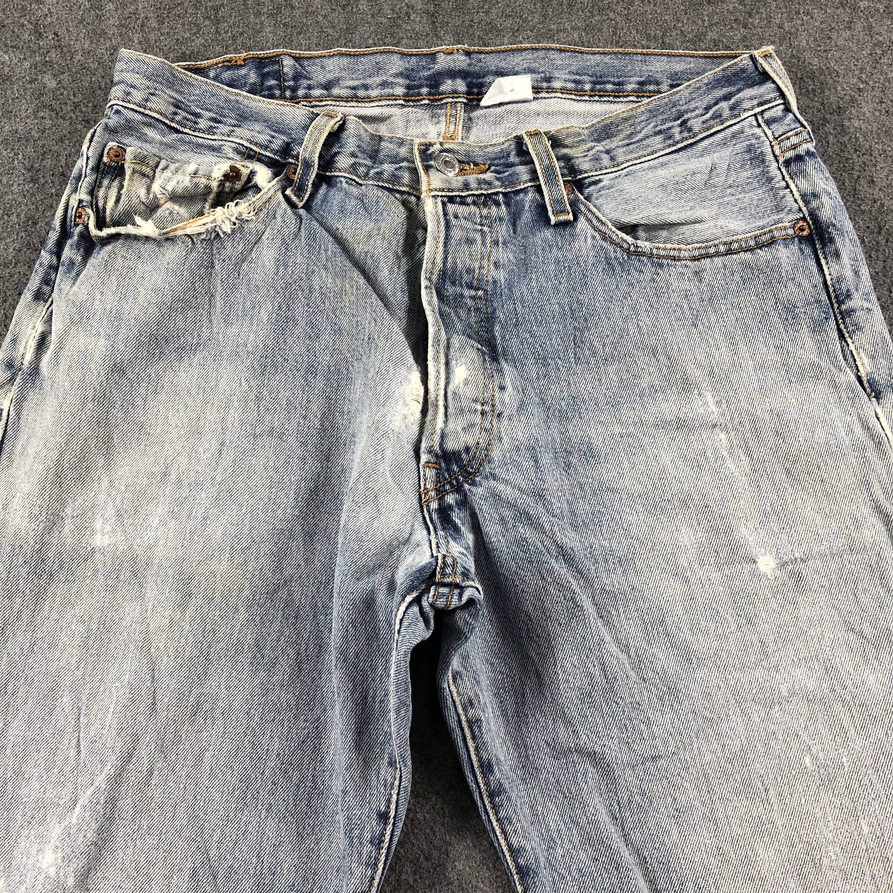 Levi's Vintage Blue Wash Levis 501 Jeans-J2440 Size US 33 - 3 Thumbnail