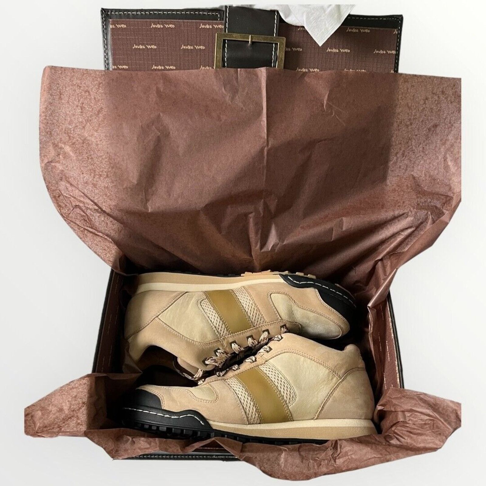 Other Luxury Jhung Yuro Hiker Low Mens 10 Beechnut Leather Shoes Size US 10 / EU 43 - 2 Thumbnail