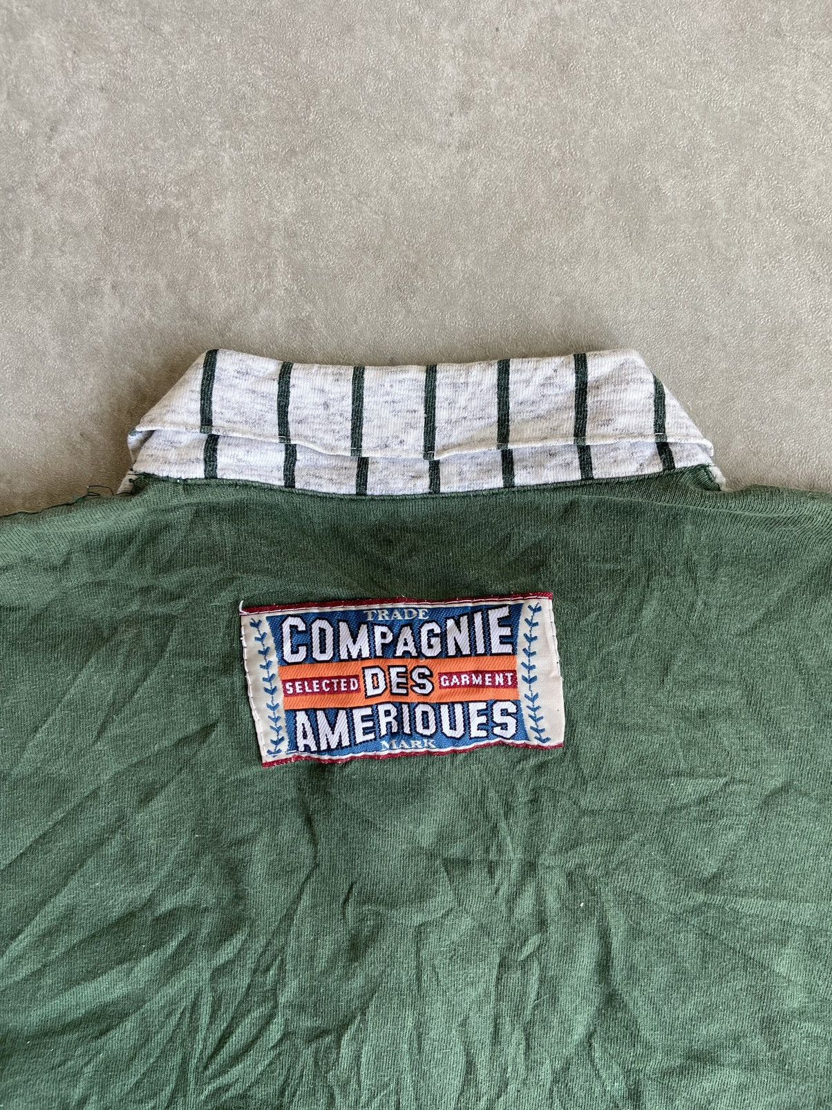 Other × Vintage Vintage Compagnie Des Ameriques 90s Rugby longsleeve Size US L / EU 52-54 / 3 - 7 Thumbnail