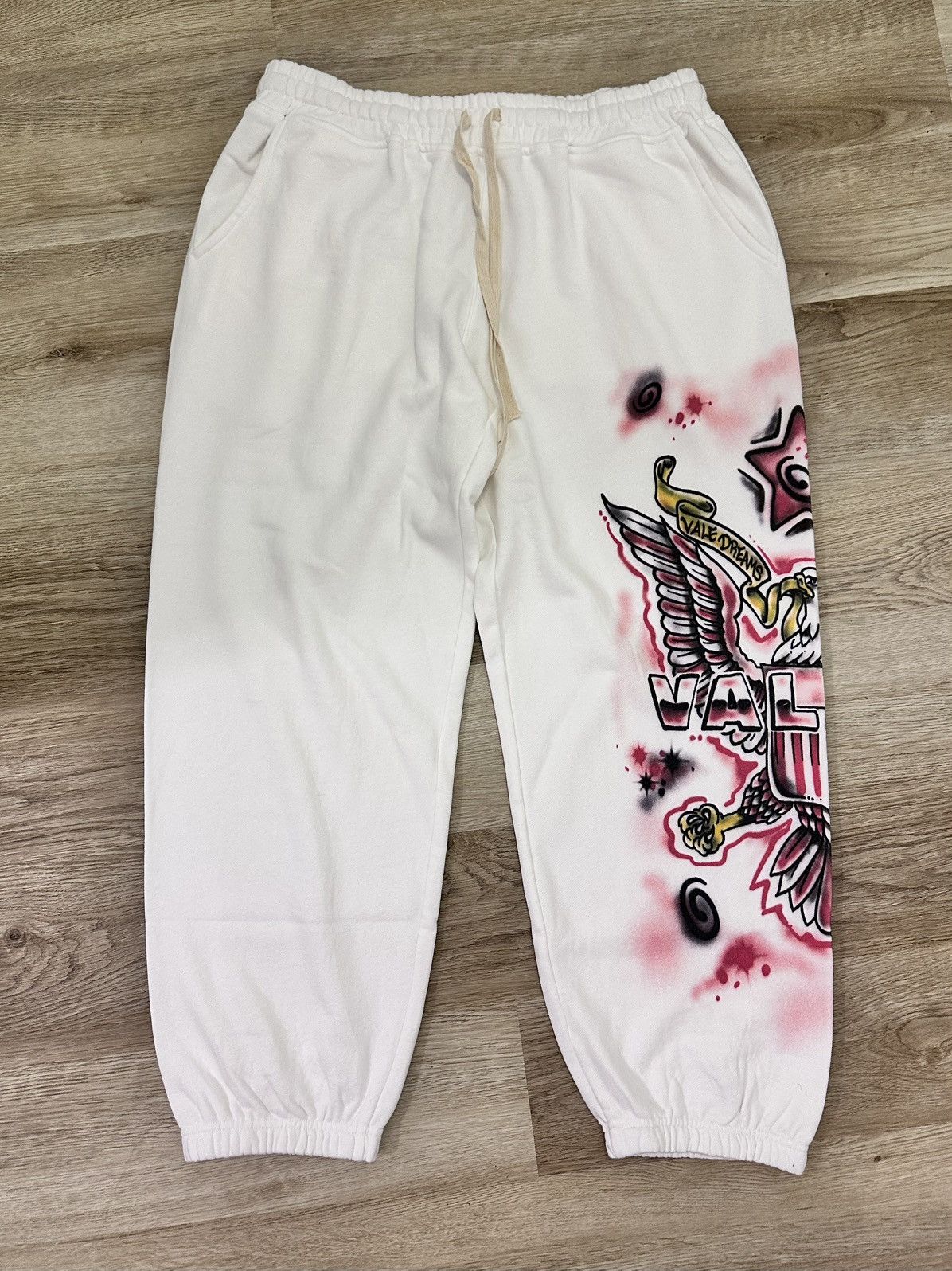 Vale Vale White Flag Sweats (L) Size US 34 / EU 50 - 1 Thumbnail