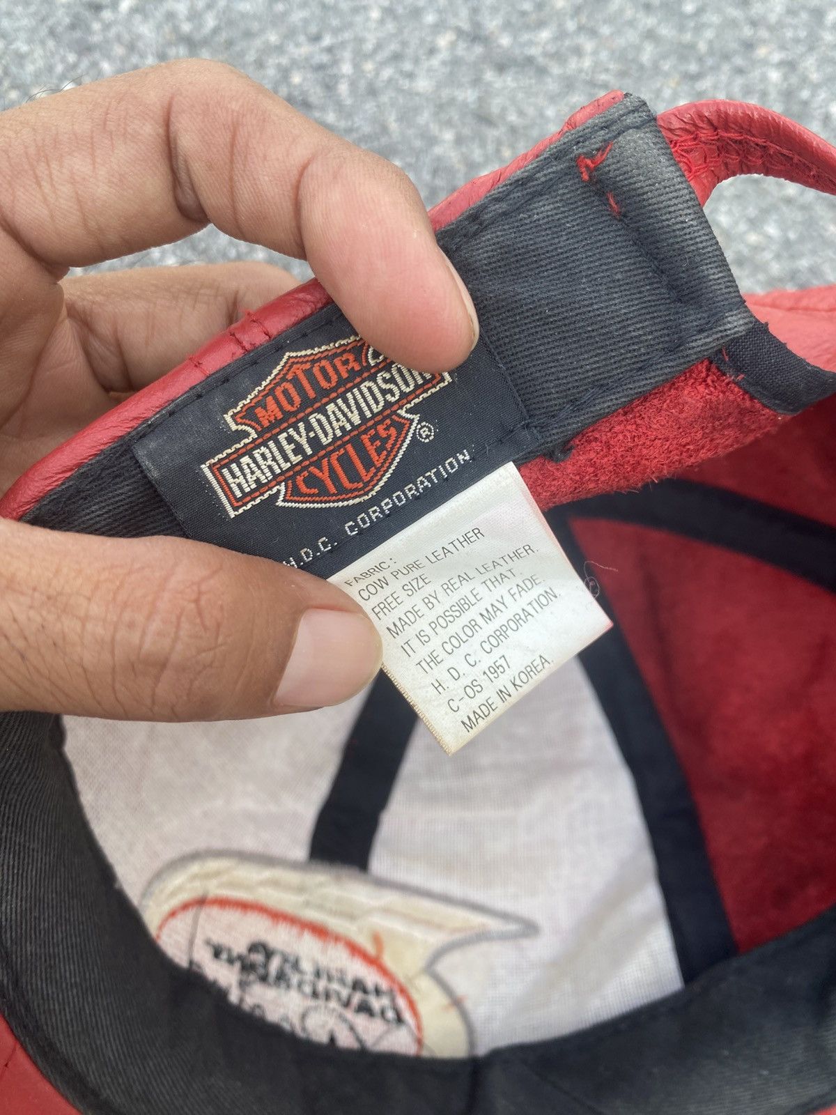 Genuine Leather × Harley Davidson × Vintage Vtg harley davidson leather hat Size ONE SIZE - 6 Thumbnail