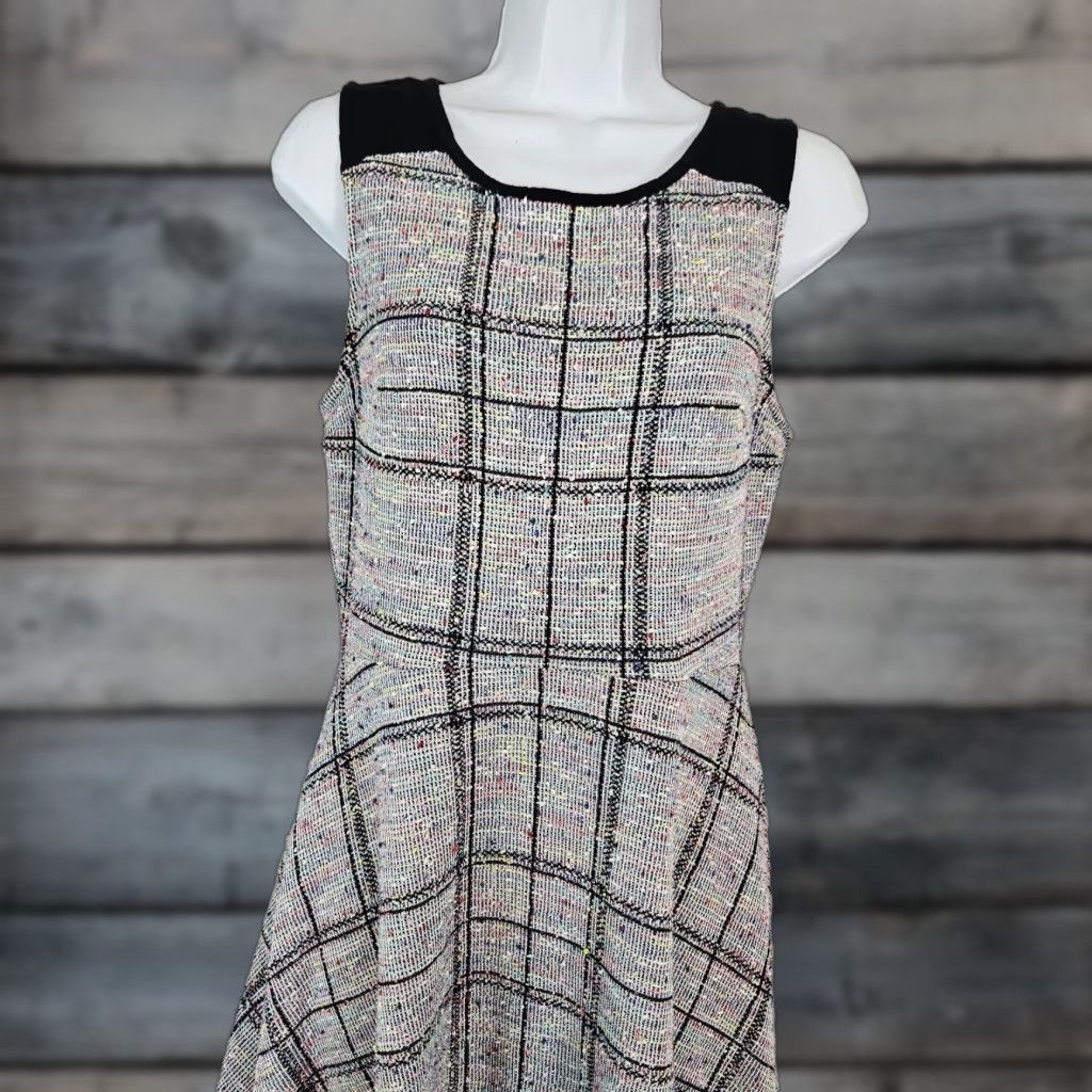 Vintage VINTAGE? No. ModCloth Womens Tweed Dress Sz Small Black Pink Sleeveless Size S / US 4 / IT 40 - 1 Thumbnail