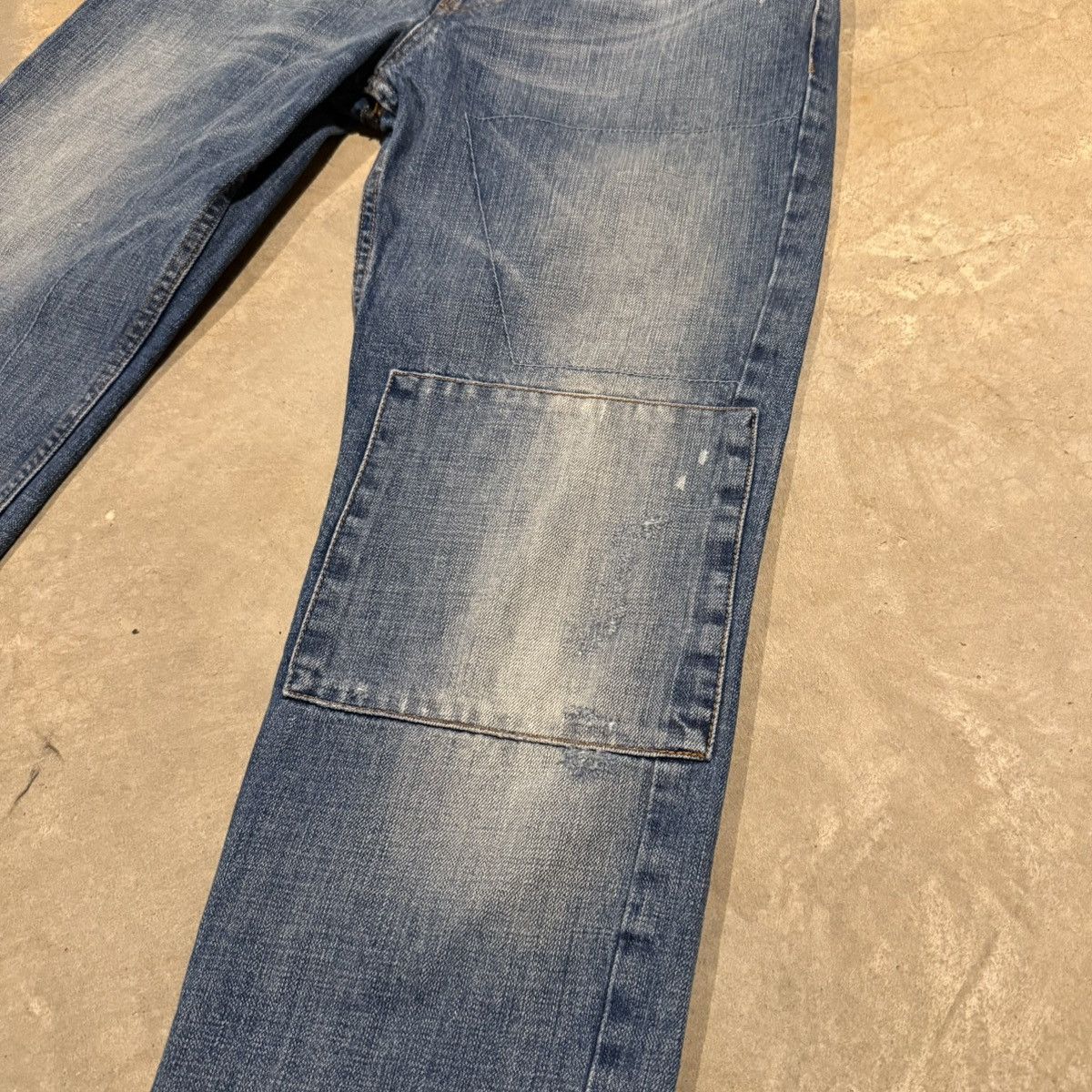 Moschino Love Moschino Patchwork Distressed Faded Jeans Grunge ERD Size US 31 - 5 Thumbnail