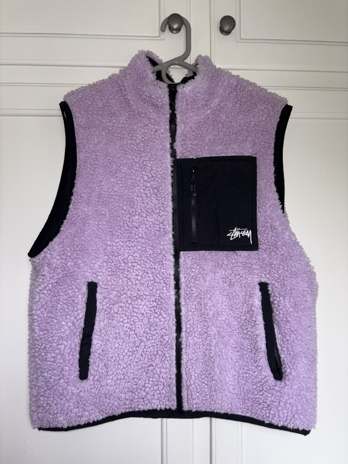 Stussy Stussy Sherpa Reversible Vest 'Lavender' Size US M / EU 48-50 / 2 - 1 Thumbnail