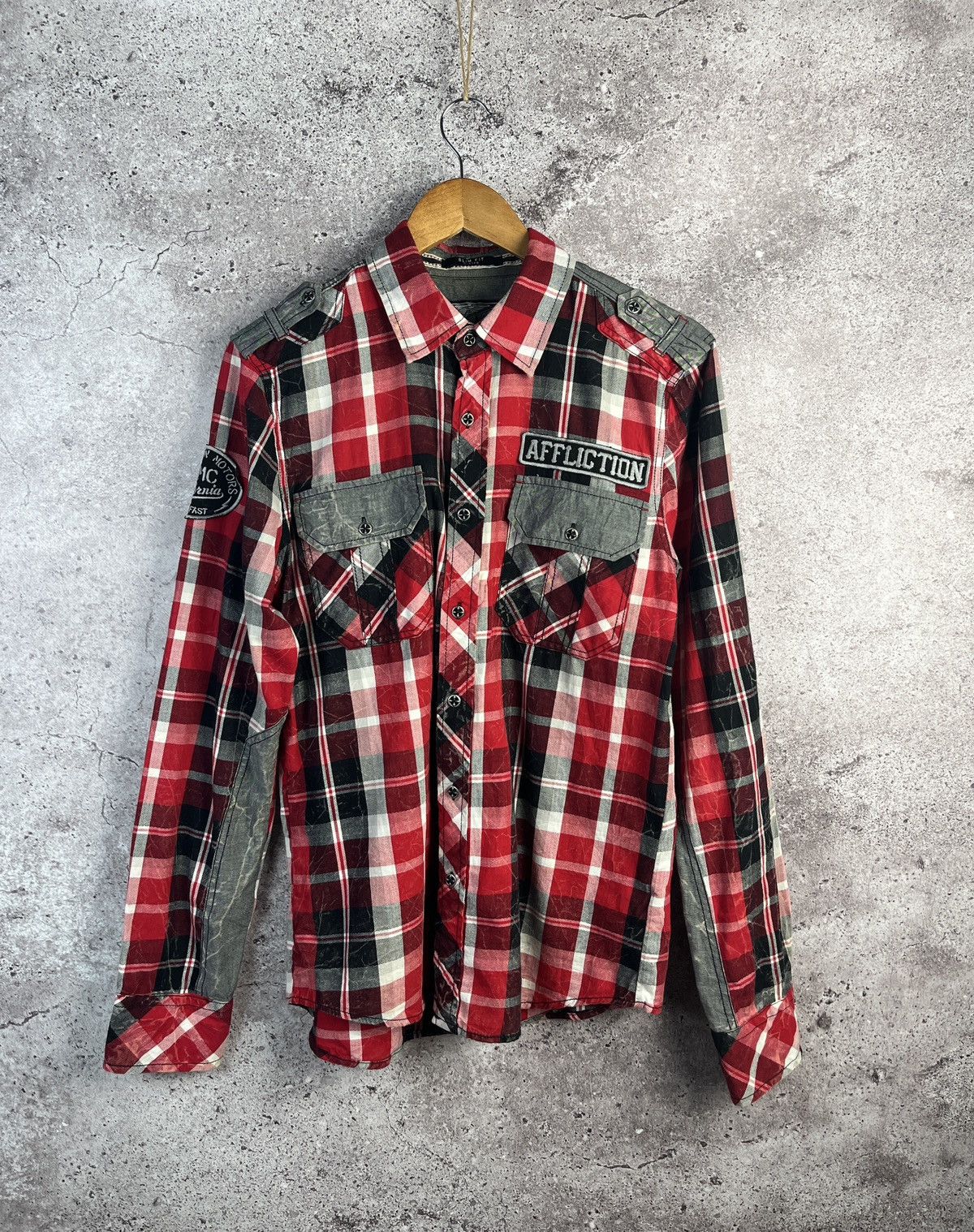 Affliction Limited Edition American Customs Motors California Shirt Size US S / EU 44-46 / 1 - 1 Thumbnail