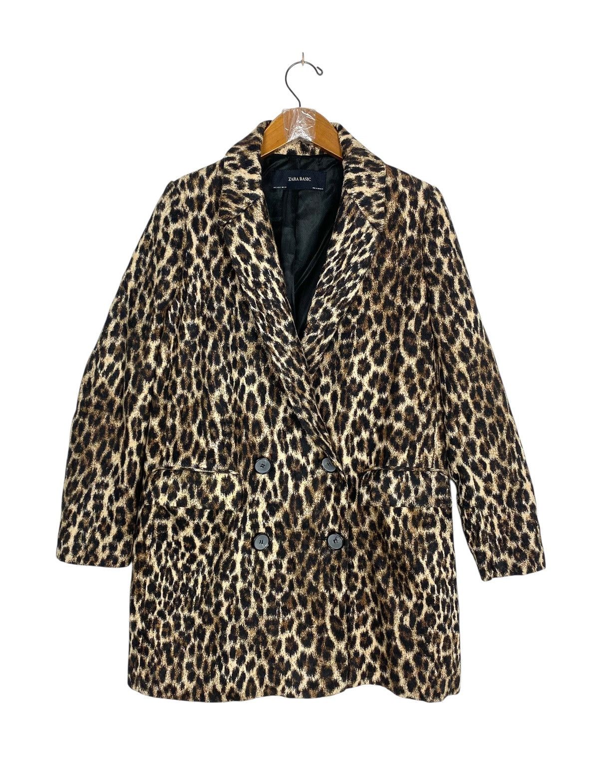 Zara Rare‼️ ZARA Leopard Print Jacquard Coat Size S / US 4 / IT 40 - 3 Thumbnail