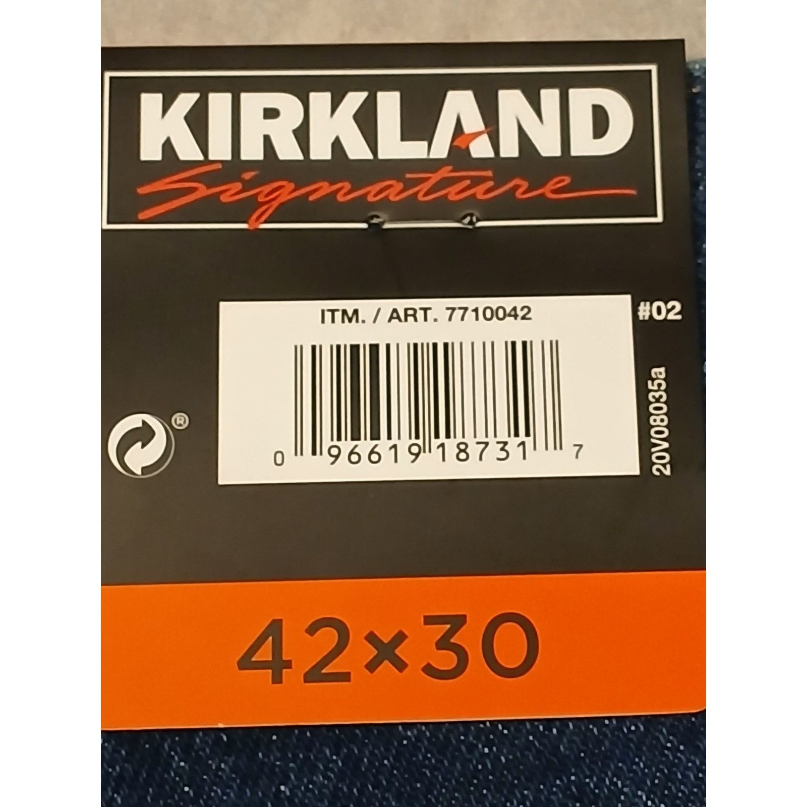 Kirkland Signature Kirkland (42x30) Men's Straight Leg Blue Denim Jeans Size US 42 / EU 58 - 12 Thumbnail