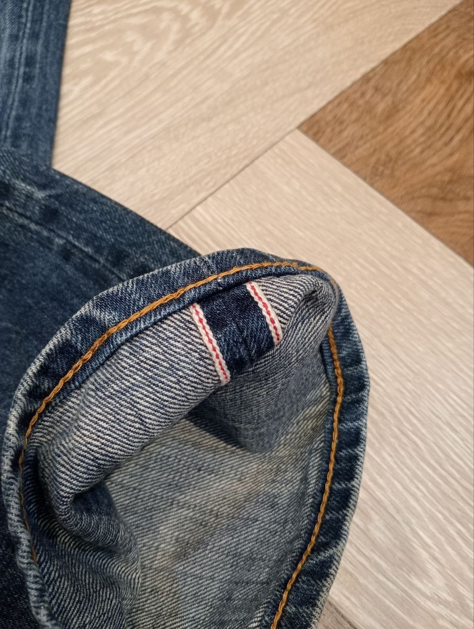 KURO KURO JAPAN DIAMANTE BLUE DENIM SELVEDGE PANTS Size US 33 - 11 Thumbnail